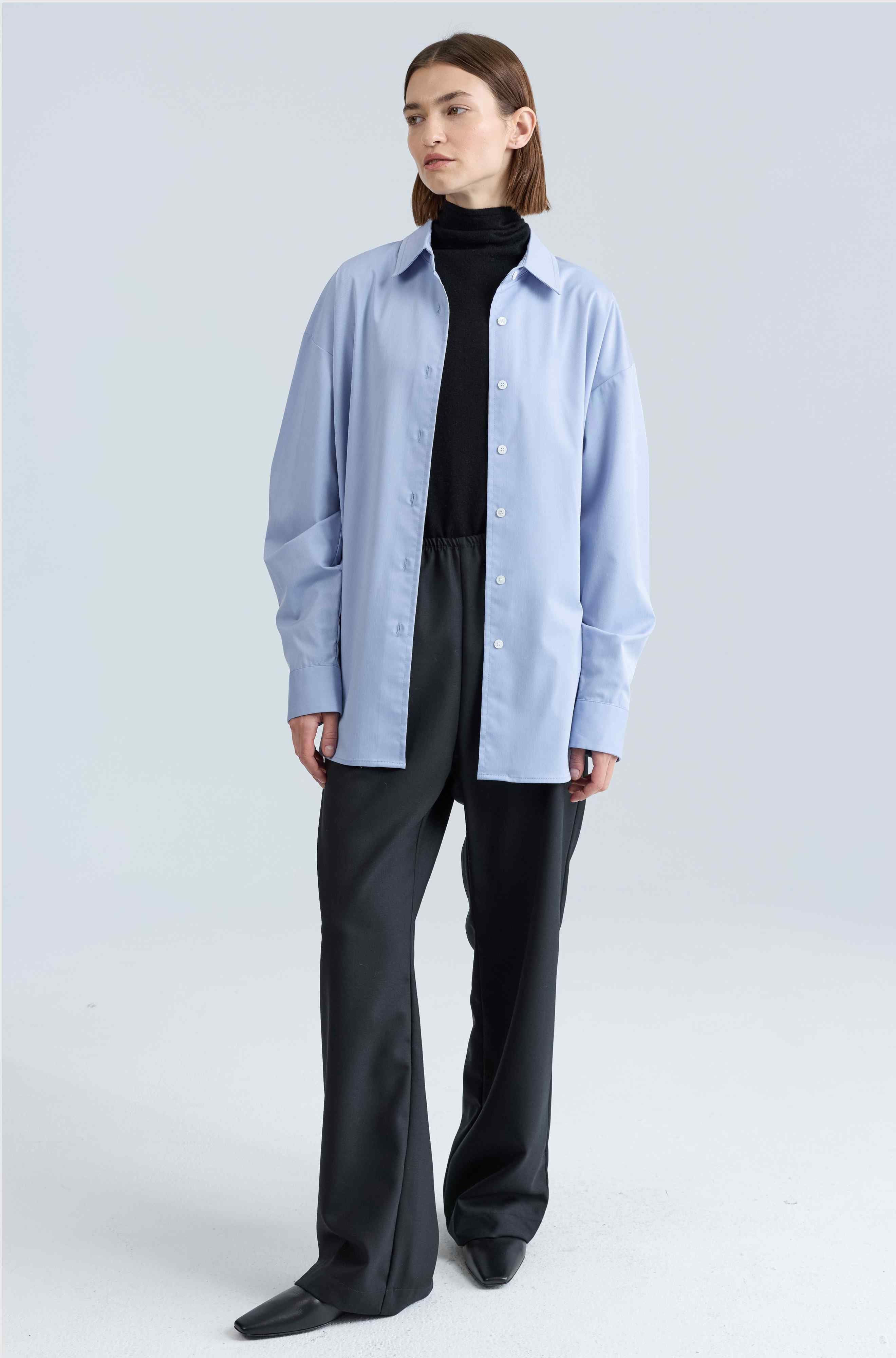 Almina Concept Women's Wool Pants - Blue