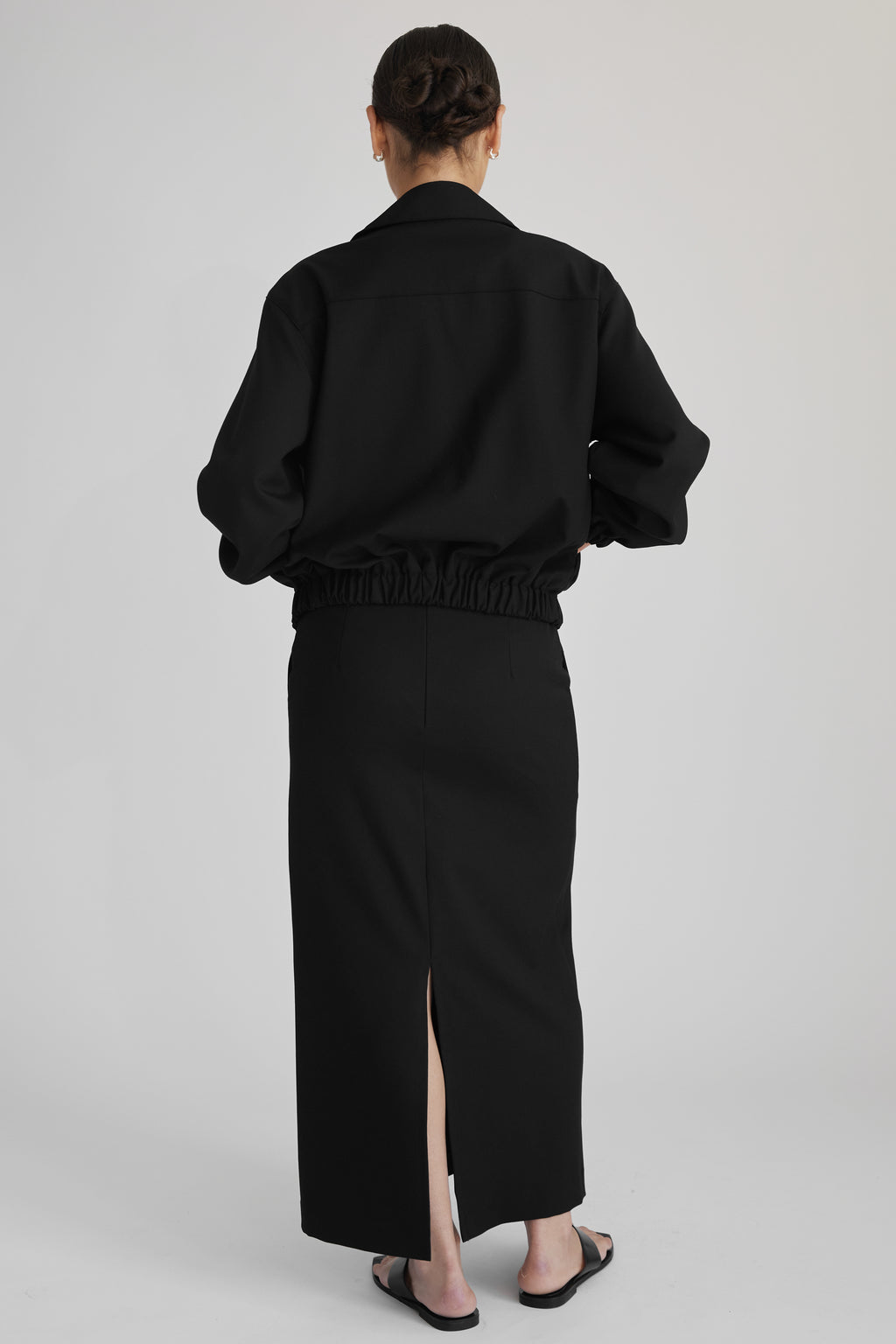 Wool Bomber Jacket - Almina Concept 