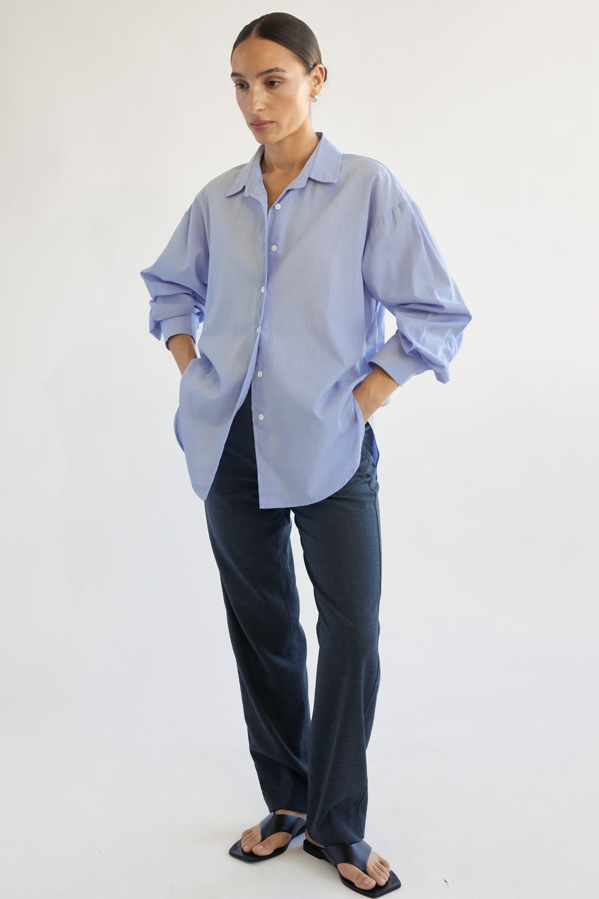 Oversized Cotton Shirt - Almina Concept 