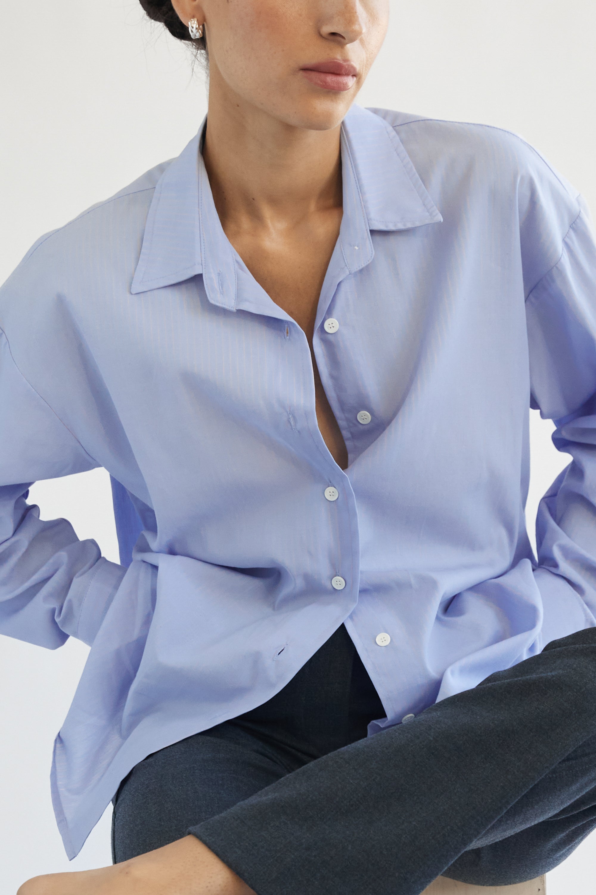 Oversized Cotton Shirt - Almina Concept 