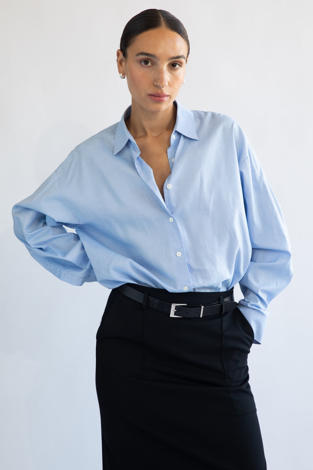 Oversized Cotton Shirt - Almina Concept 