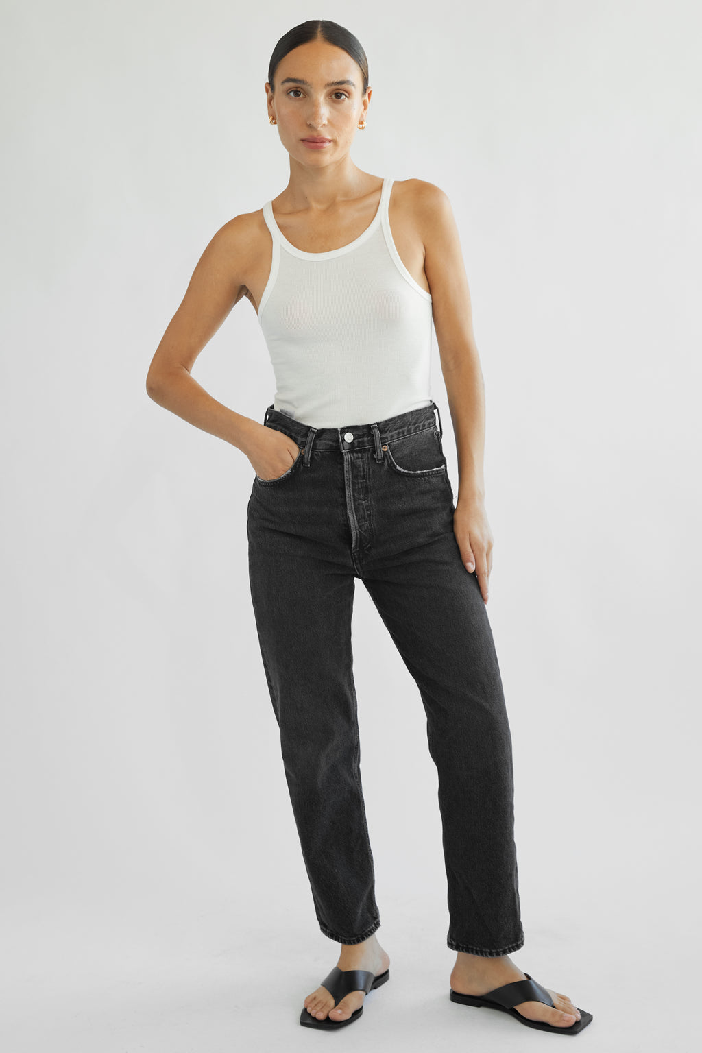 Cropped Rib Tank - Almina Concept 