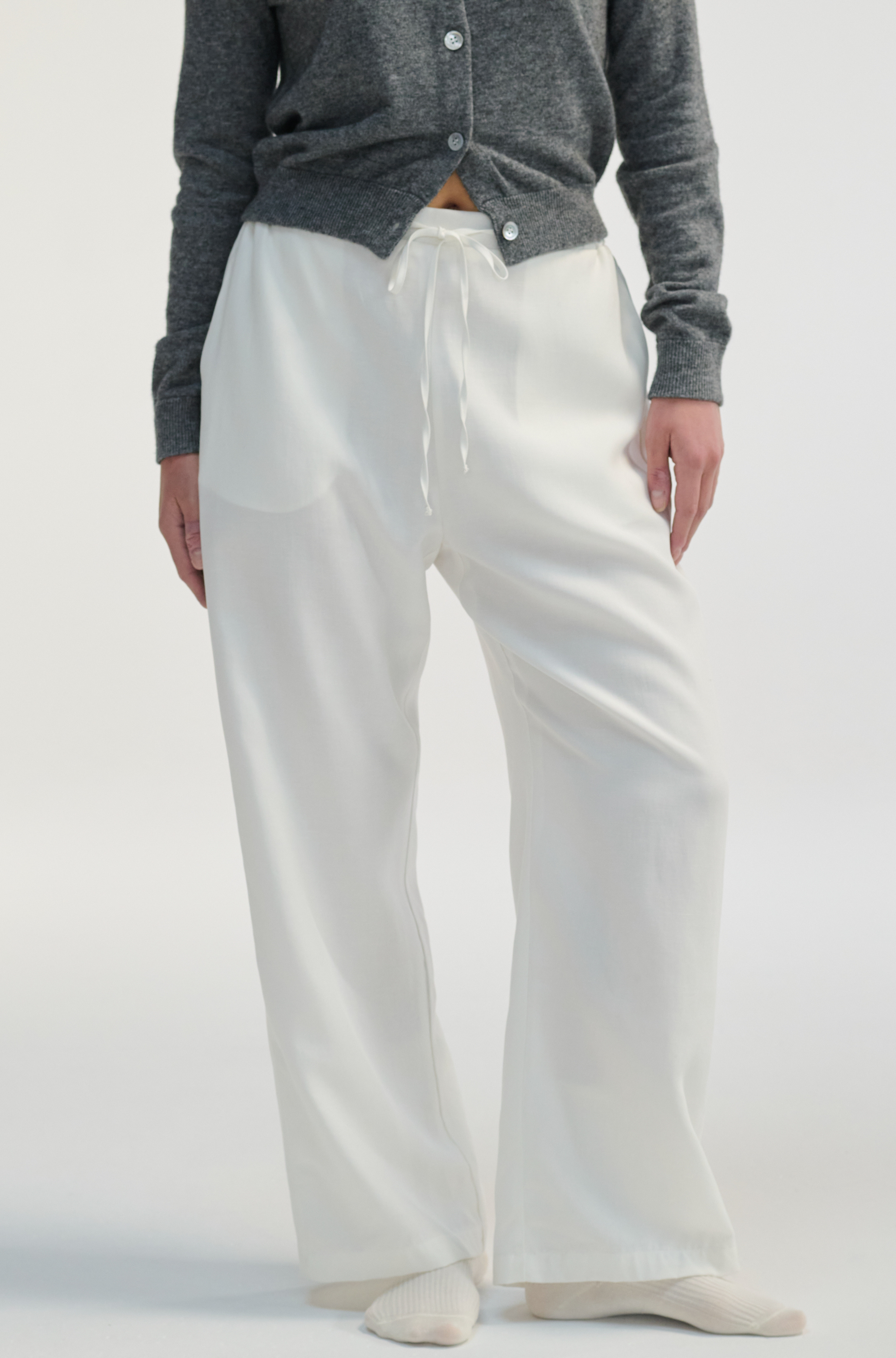 Front Tie Linen Pants - Almina Concept 