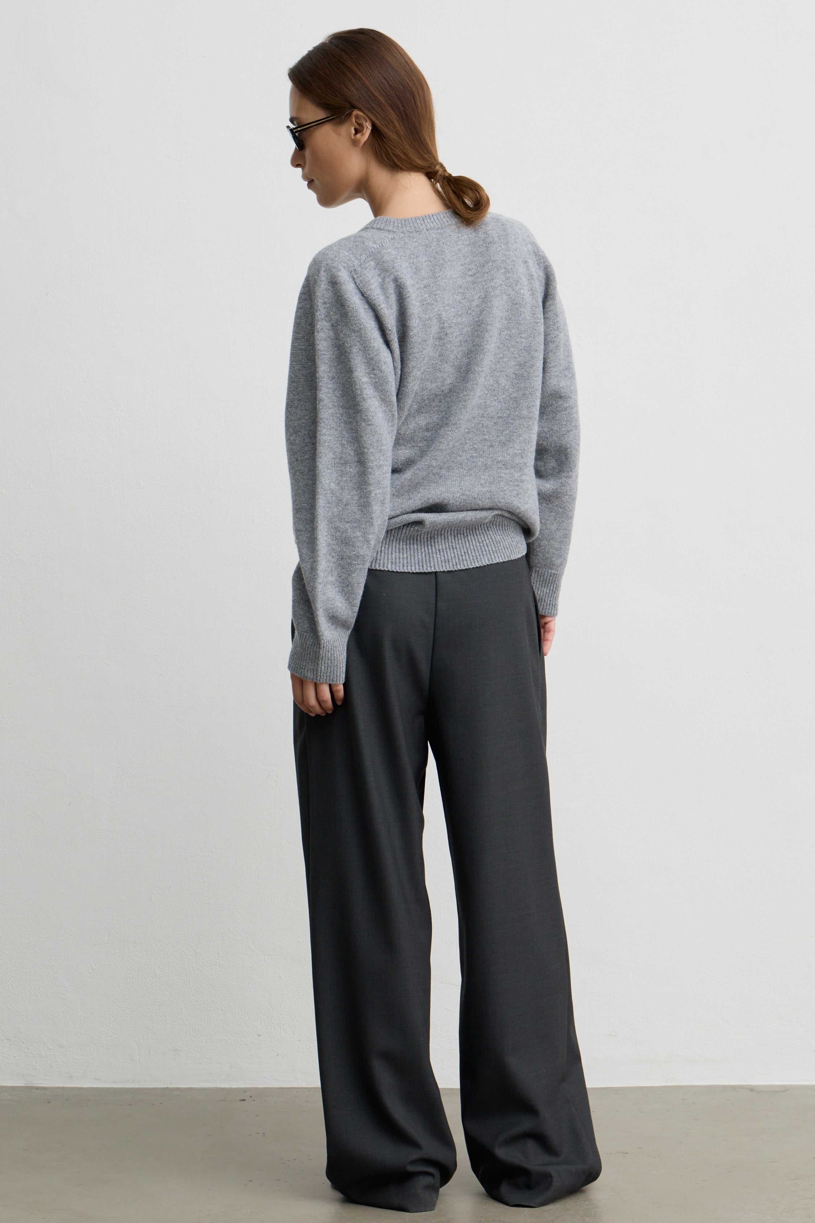 Waist Tie Wool Trousers