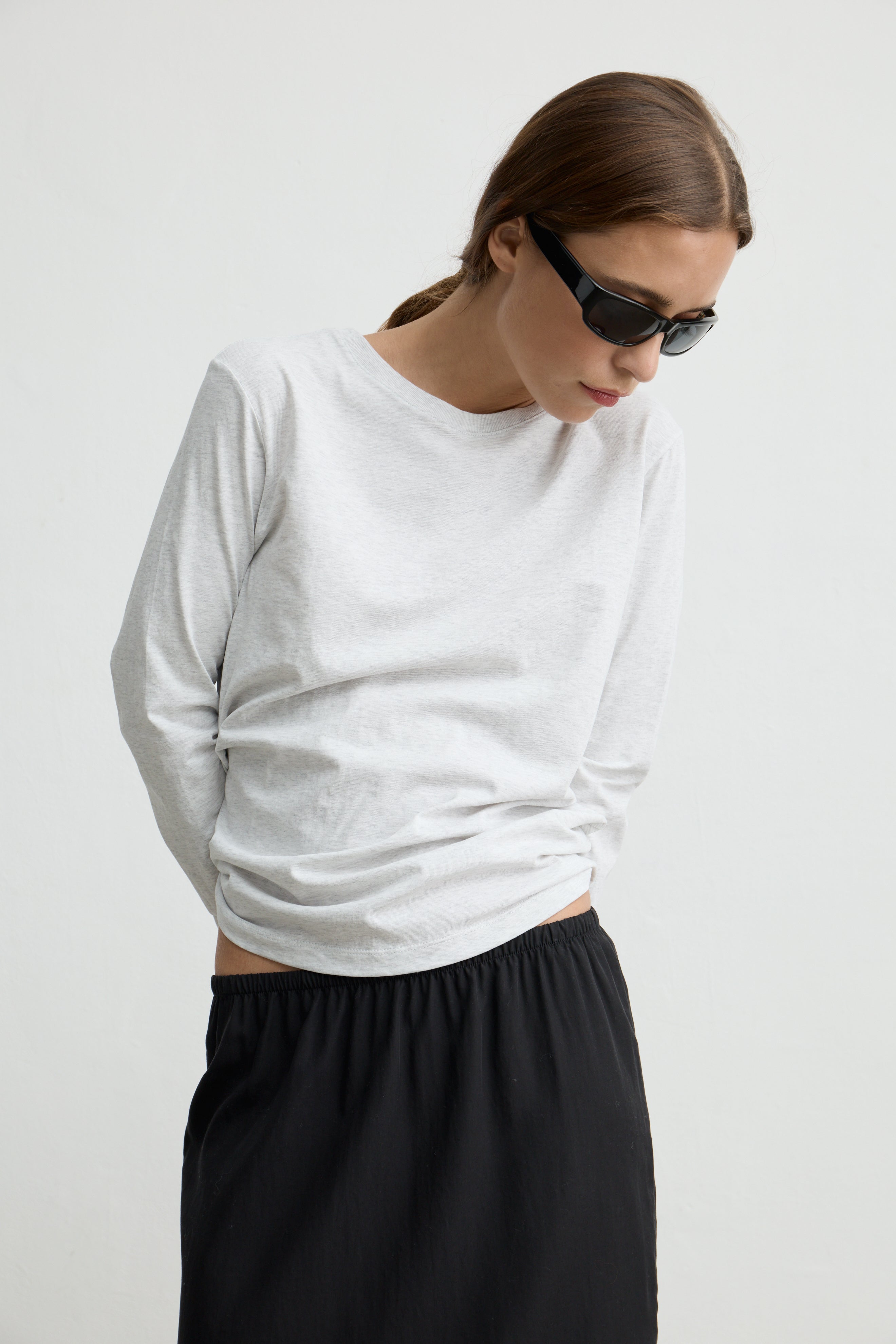 Pleated Tencel Midi Skirt