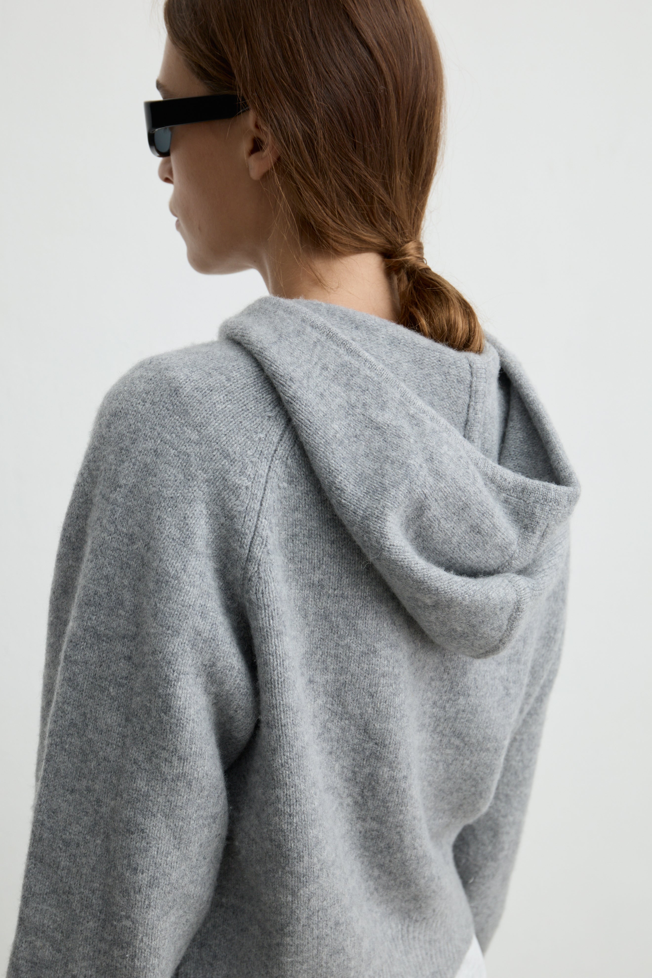 Wool Hoodie Zip Up Sweater