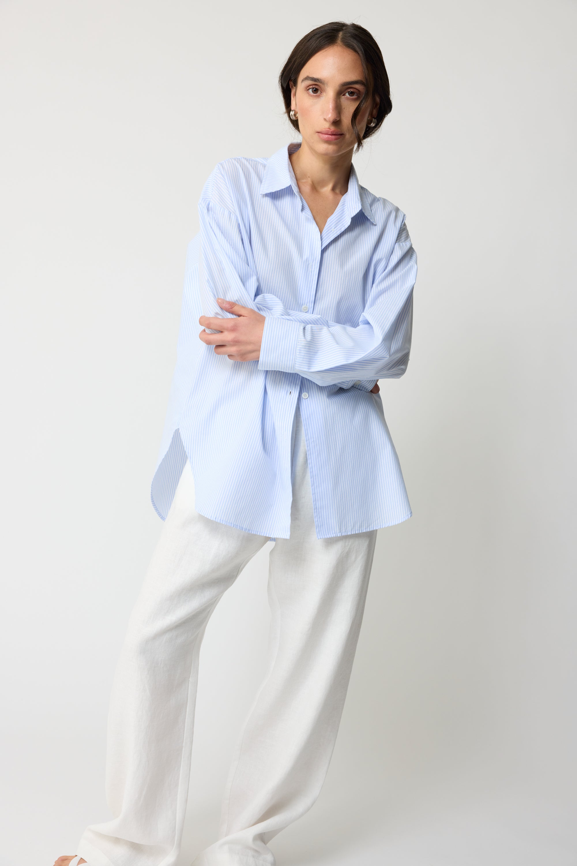 Oversized Cotton Shirt - Almina Concept 