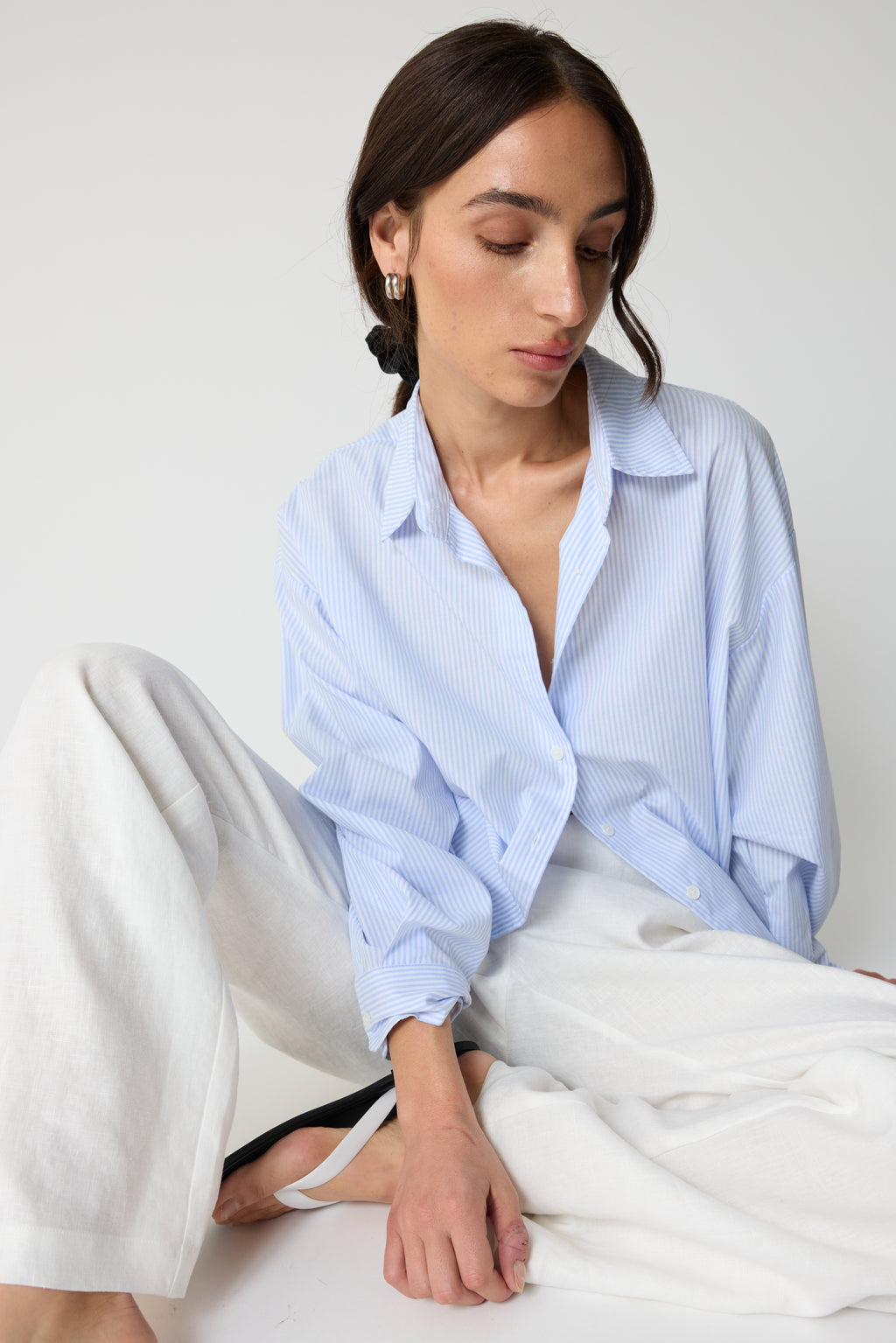 Oversized Cotton Shirt - Almina Concept 