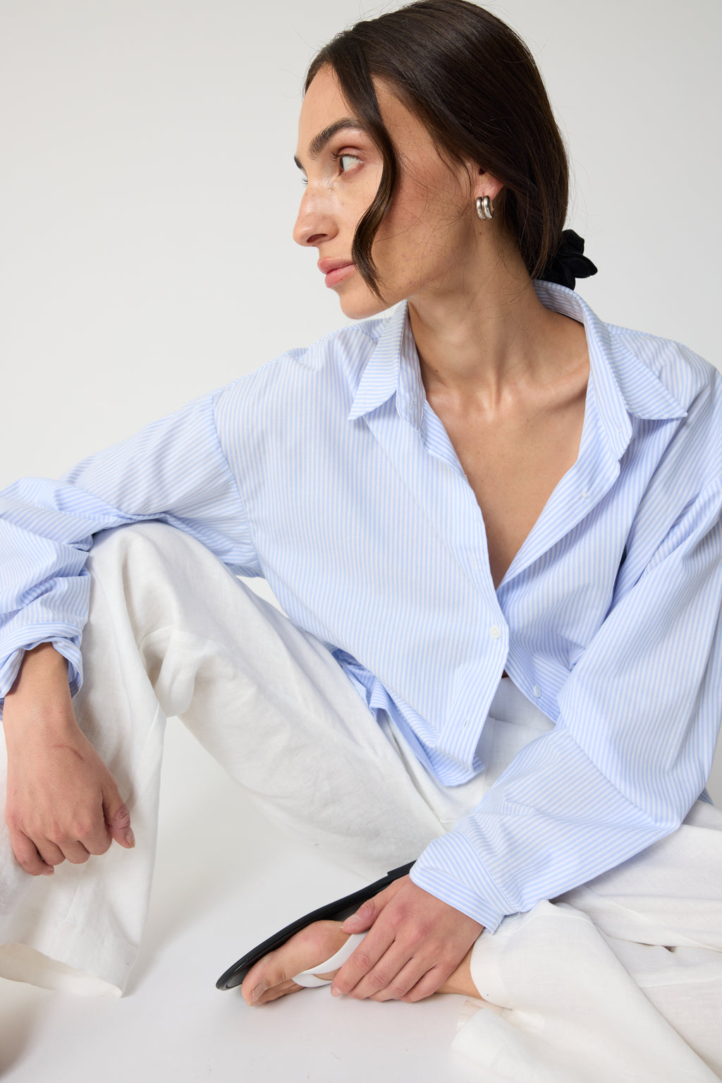 Oversized Cotton Shirt - Almina Concept 