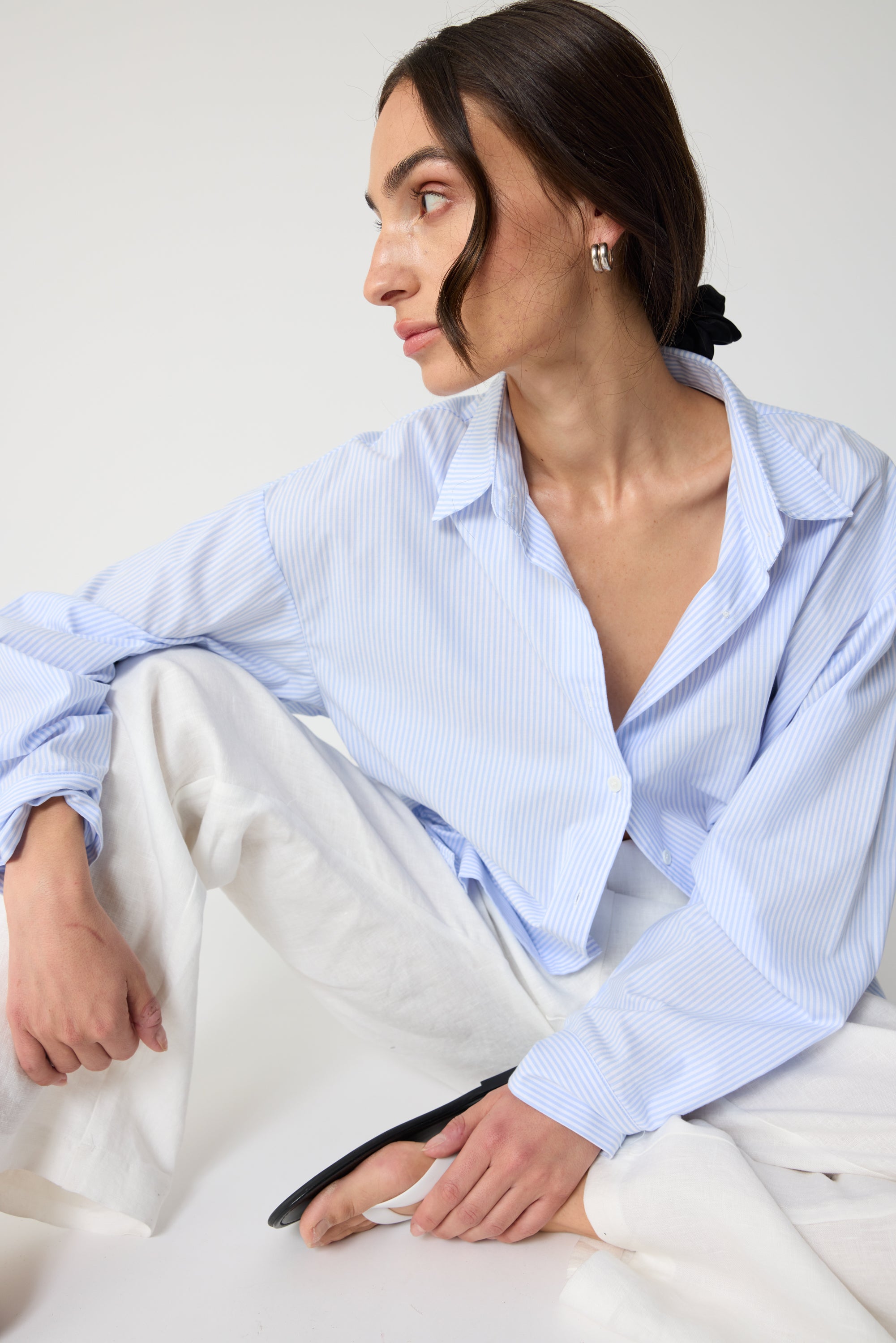 Oversized Cotton Shirt - Almina Concept 