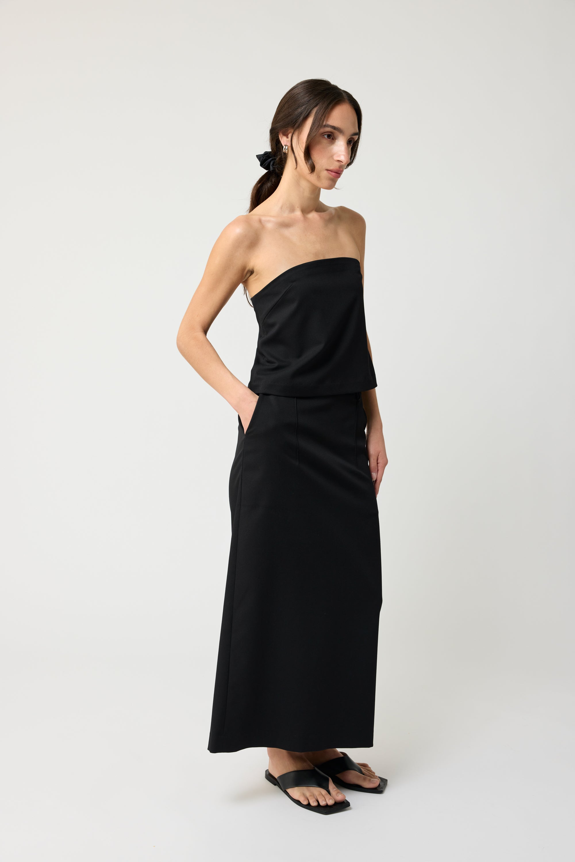Strapless Tencel Top - Almina Concept 
