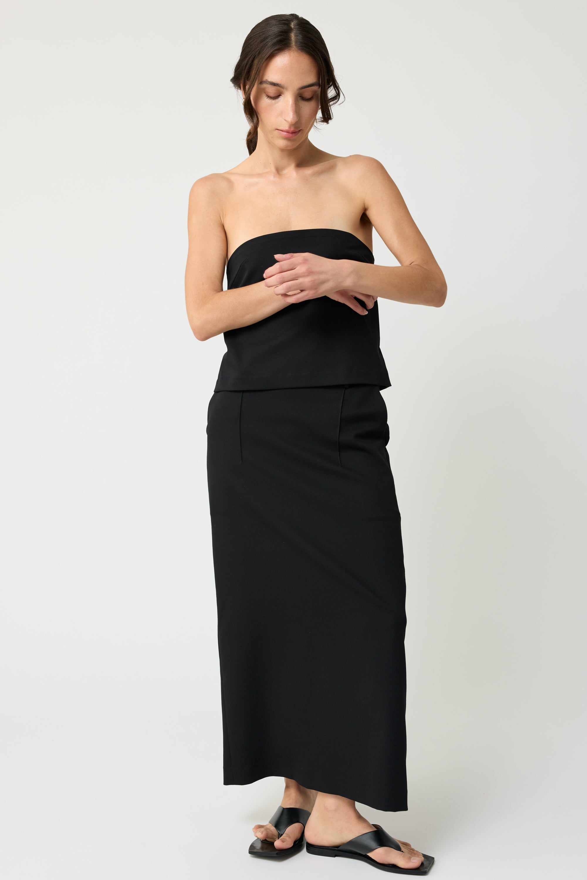 Strapless Tencel Top - Almina Concept 