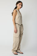 Elastic Ankle Cargo Pants - Almina Concept 