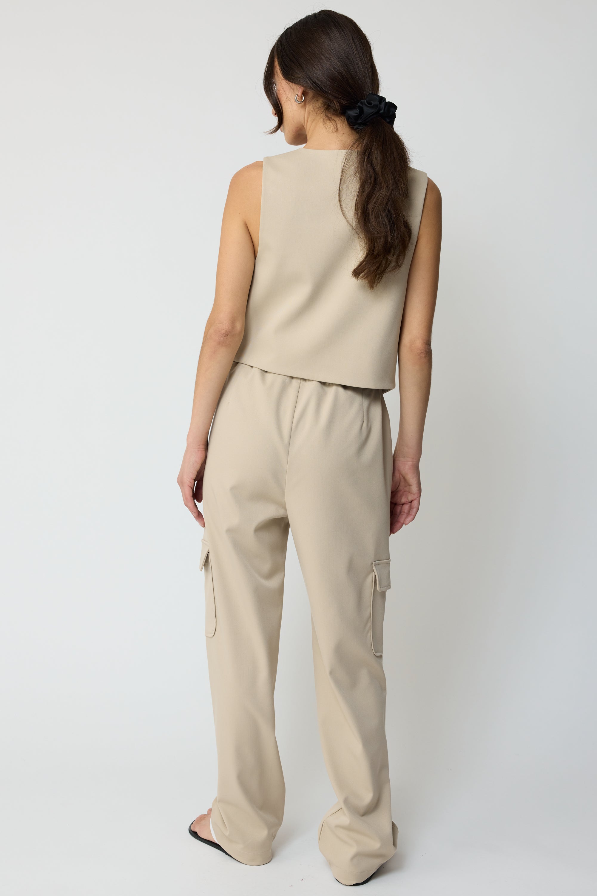 Elastic Ankle Cargo Pants - Almina Concept 