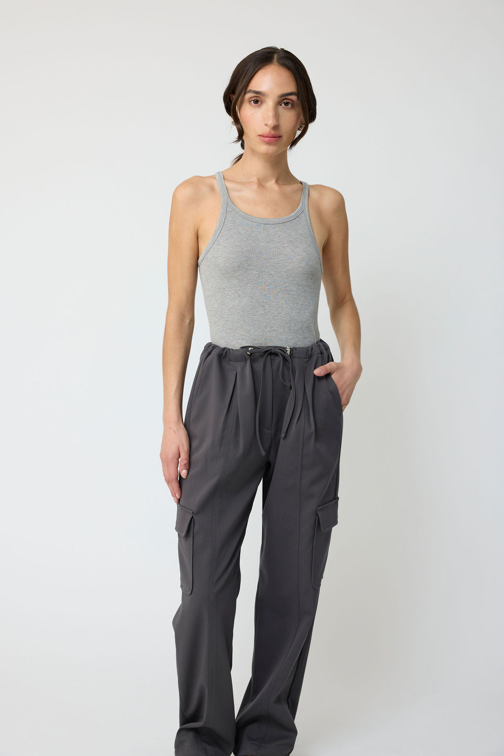 Cropped Rib Tank - Almina Concept 