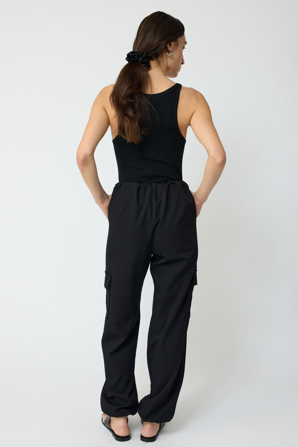 Elastic Ankle Cargo Pants - Almina Concept 