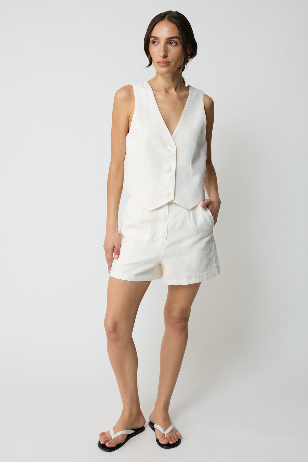 Linen Vest - Almina Concept 