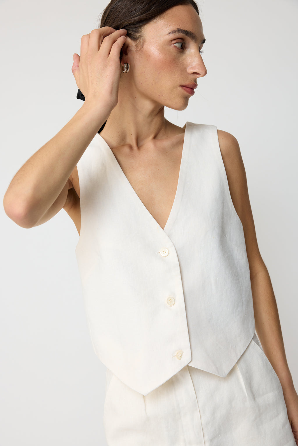 Linen Vest - Almina Concept 