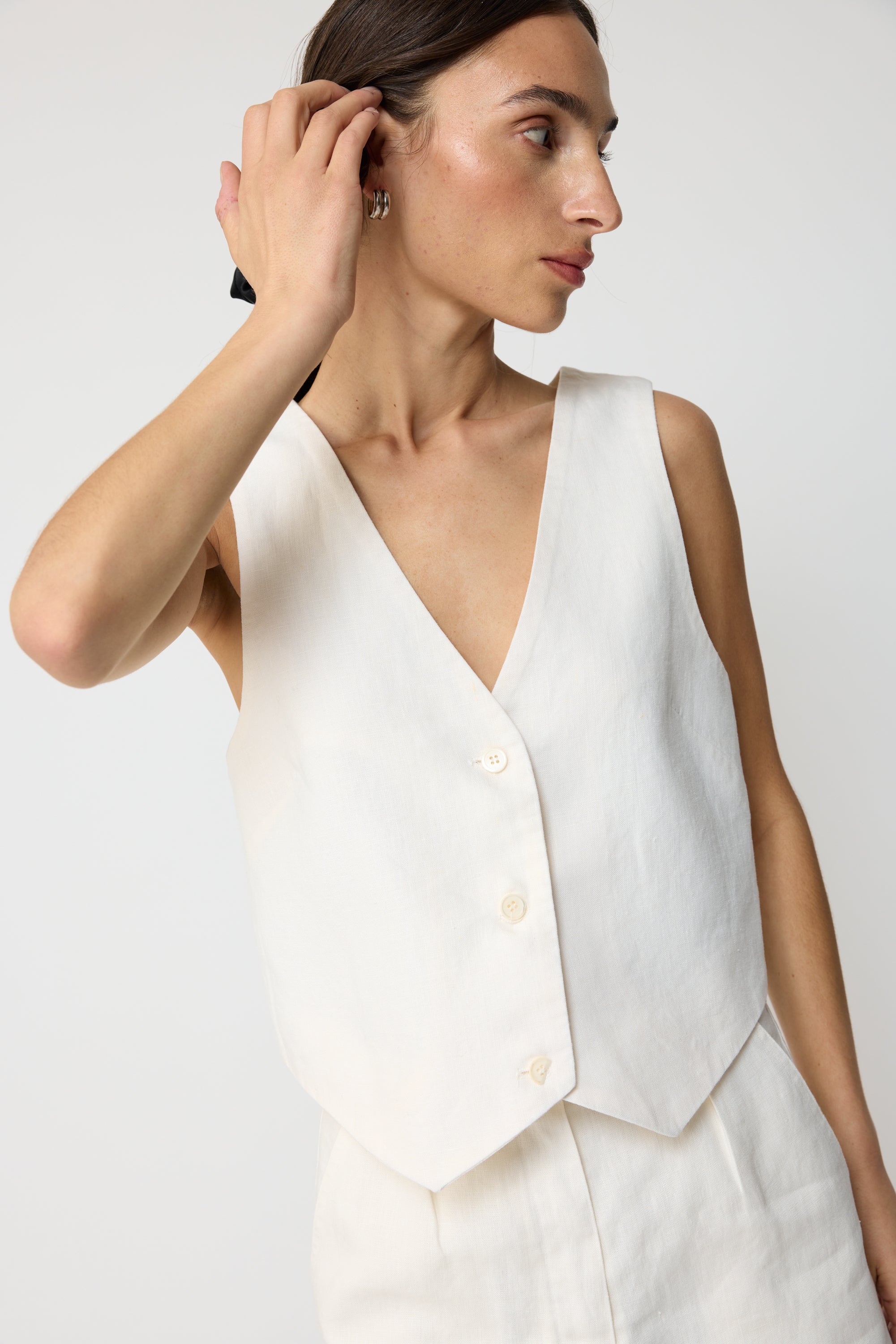 Linen Vest - Almina Concept 