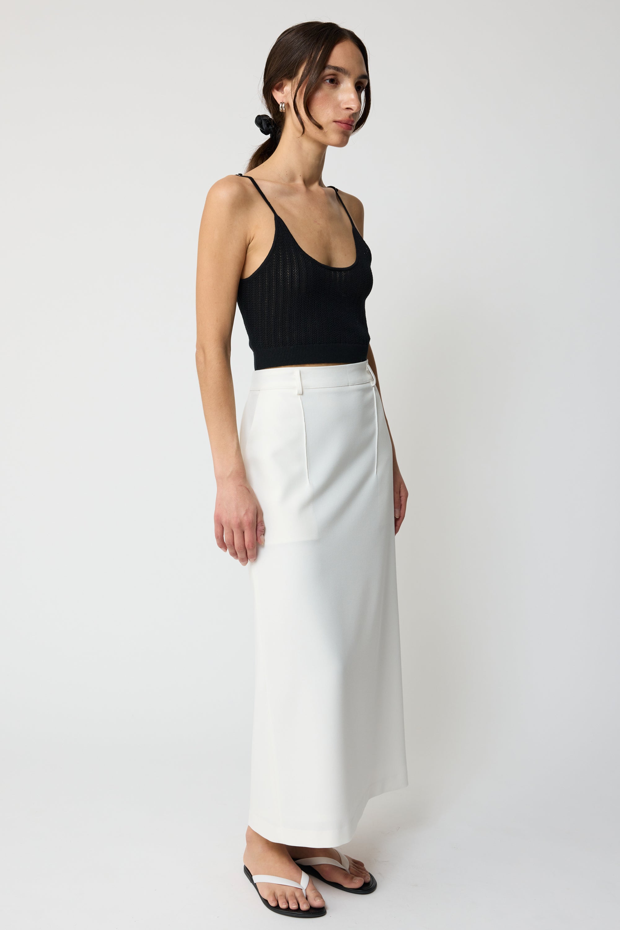 Cropped Knit Cami Top - Almina Concept 