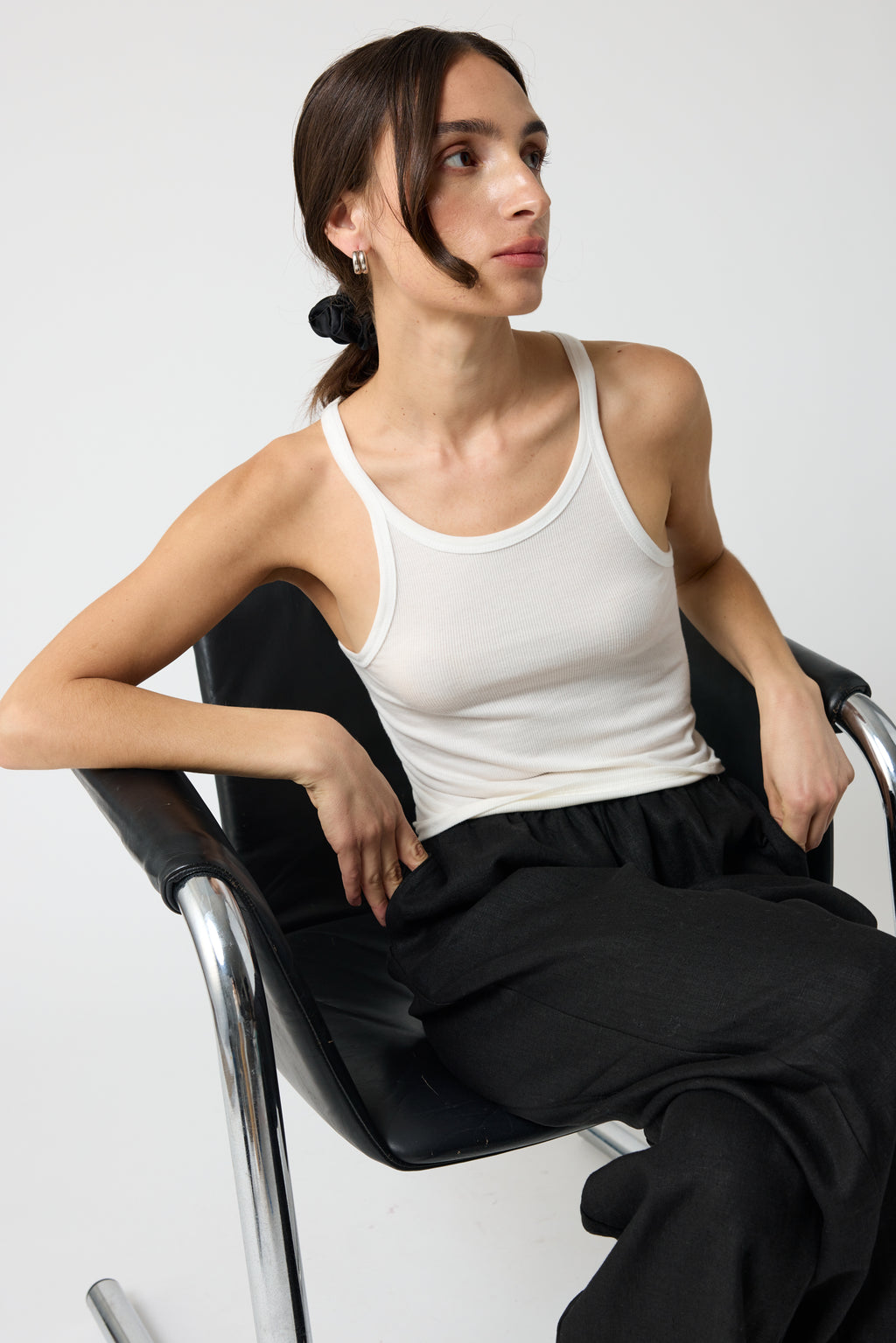 Cropped Rib Tank - Almina Concept 