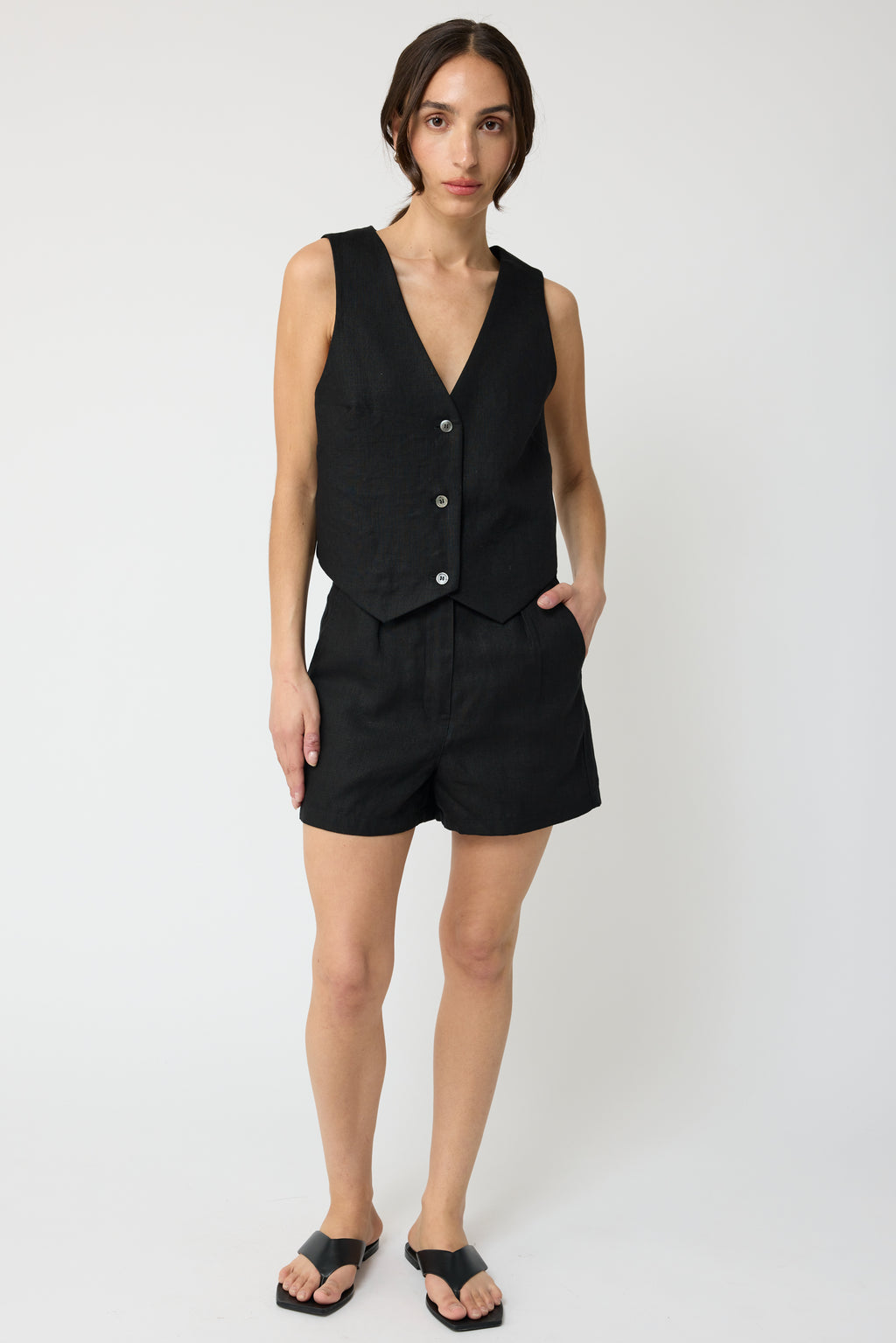 Linen Vest - Almina Concept 