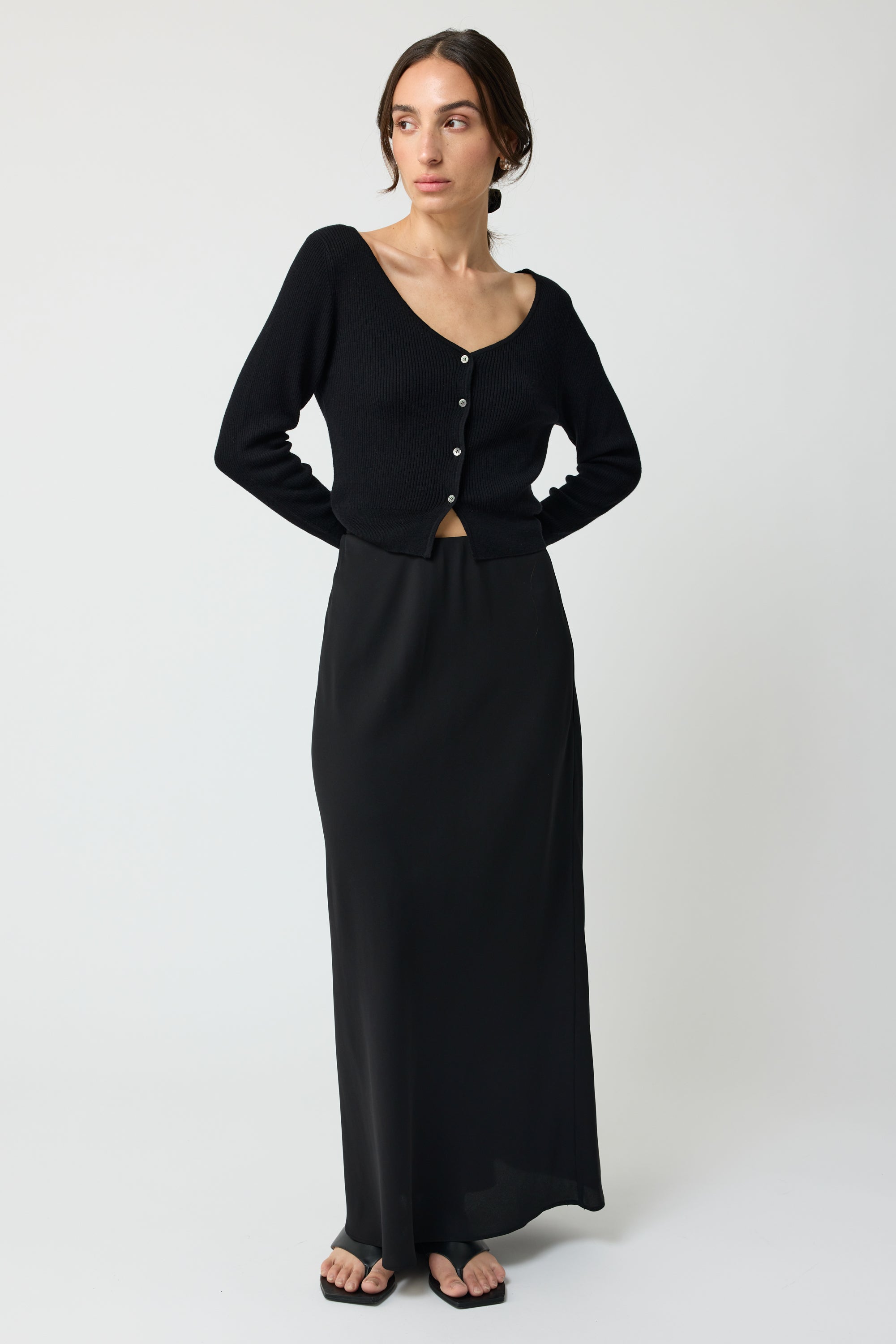 Silk Maxi Skirt - Almina Concept 