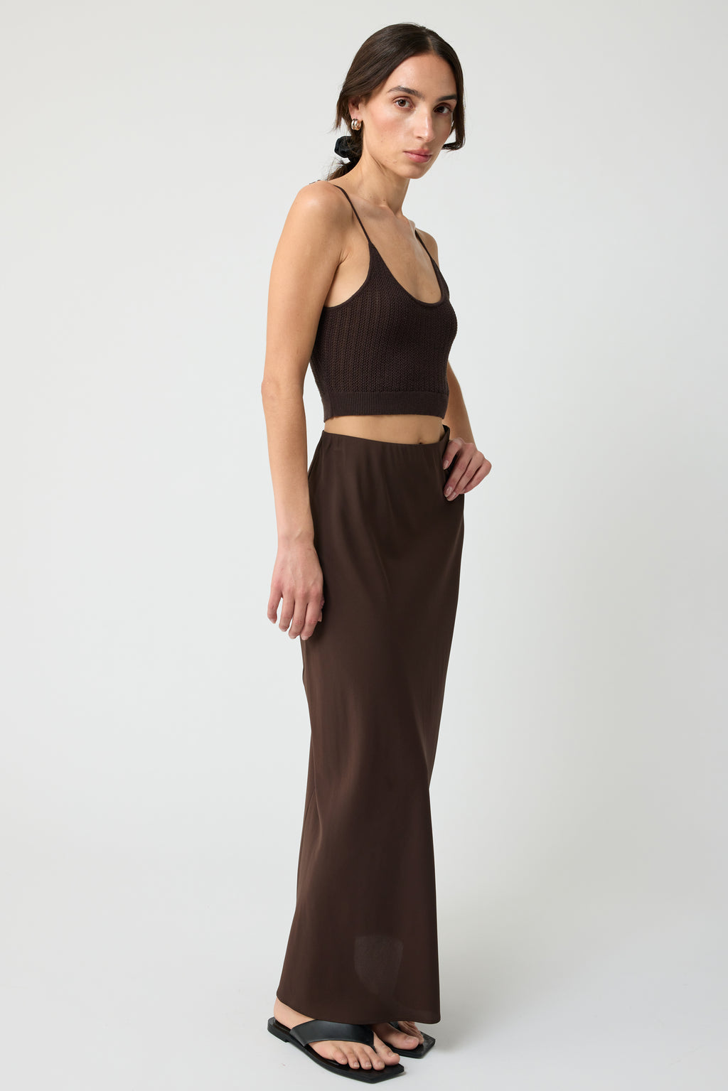 Cropped Knit Cami Top - Almina Concept 