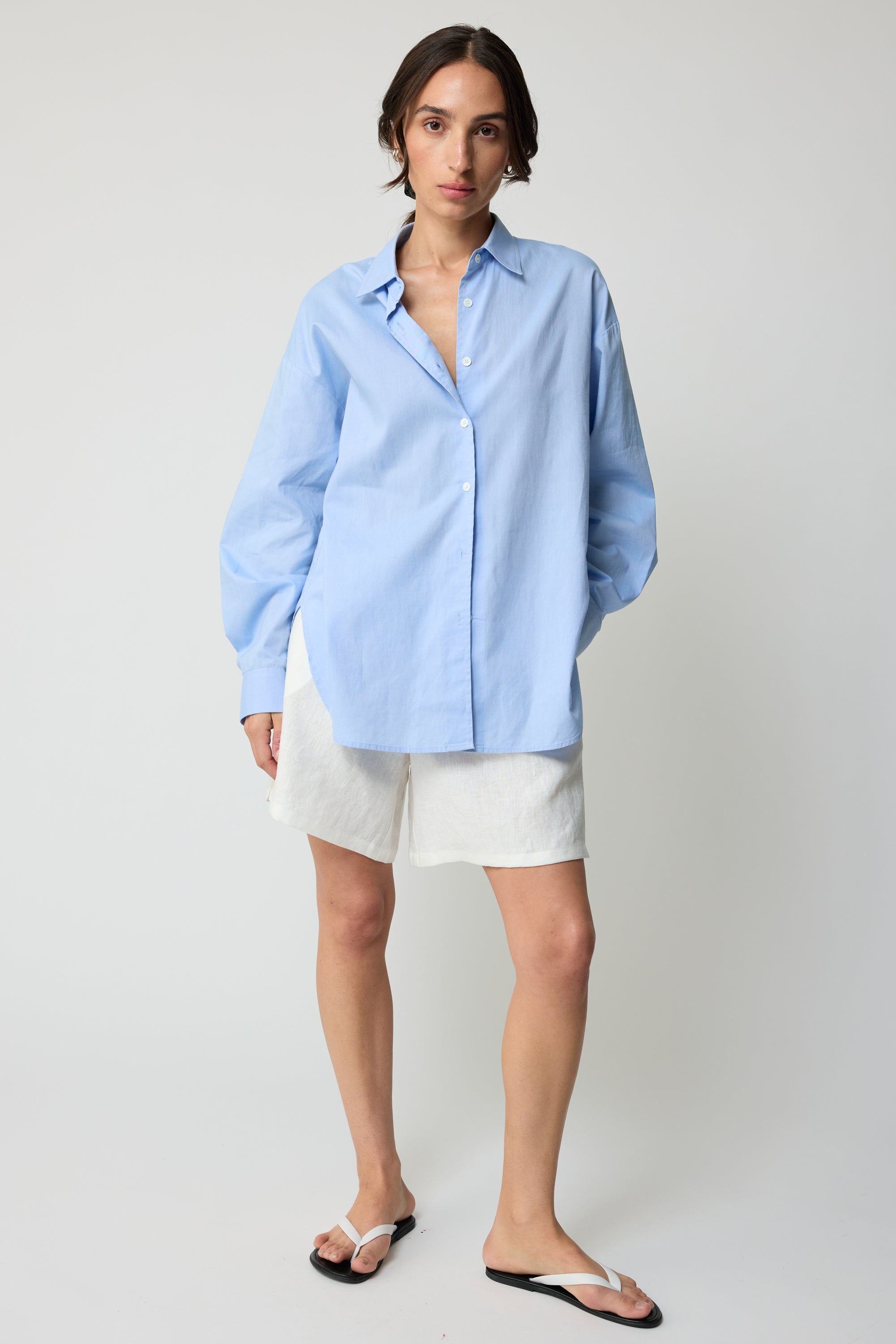 Oversized Cotton Shirt - Almina Concept 