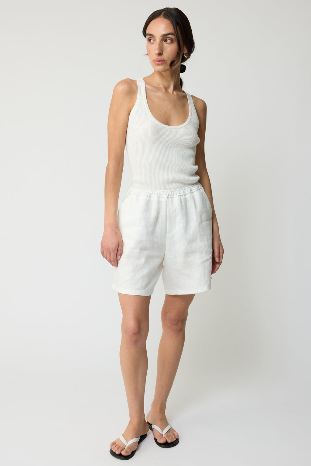 Linen Bermuda Shorts - Almina Concept 