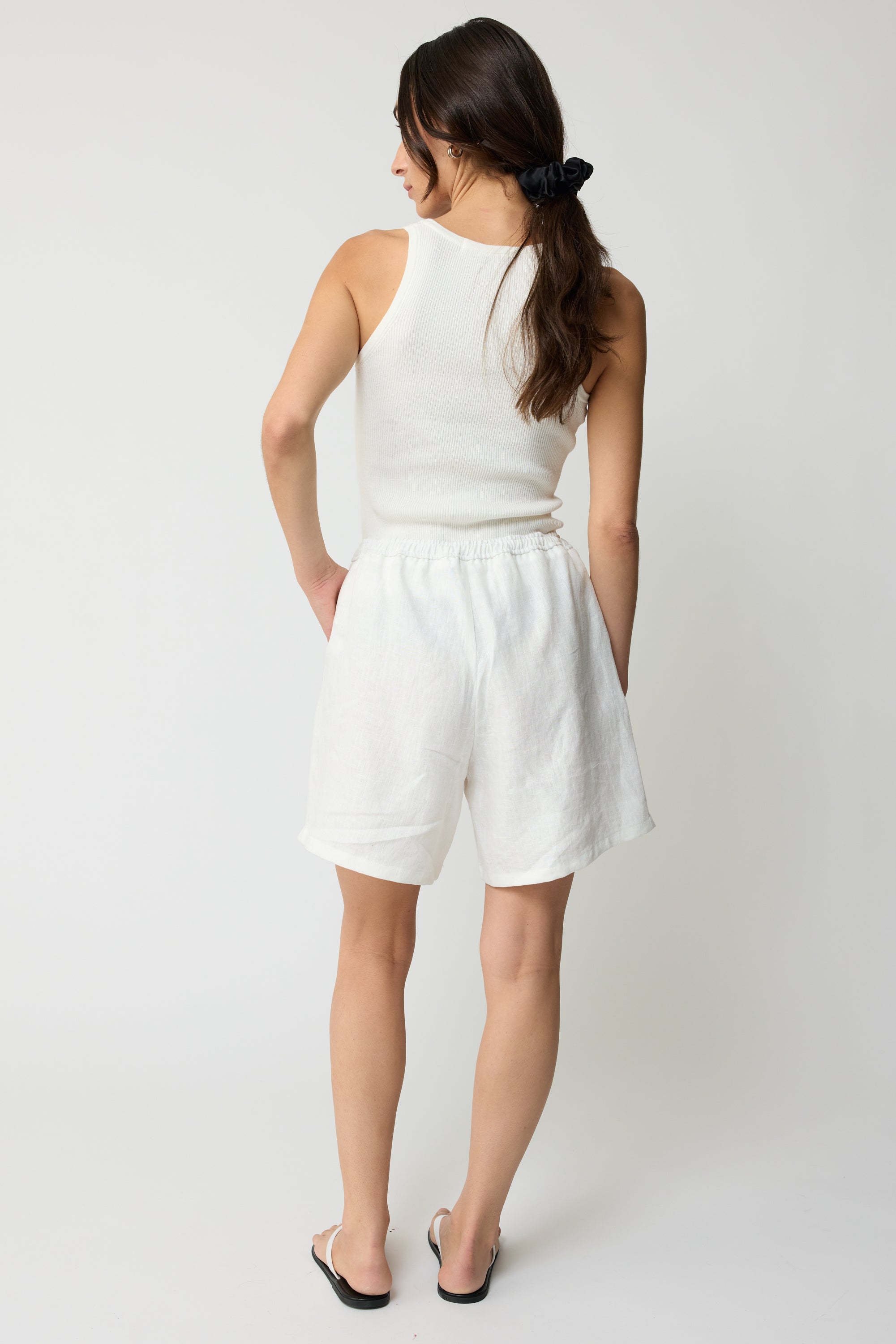 Linen Bermuda Shorts - Almina Concept 