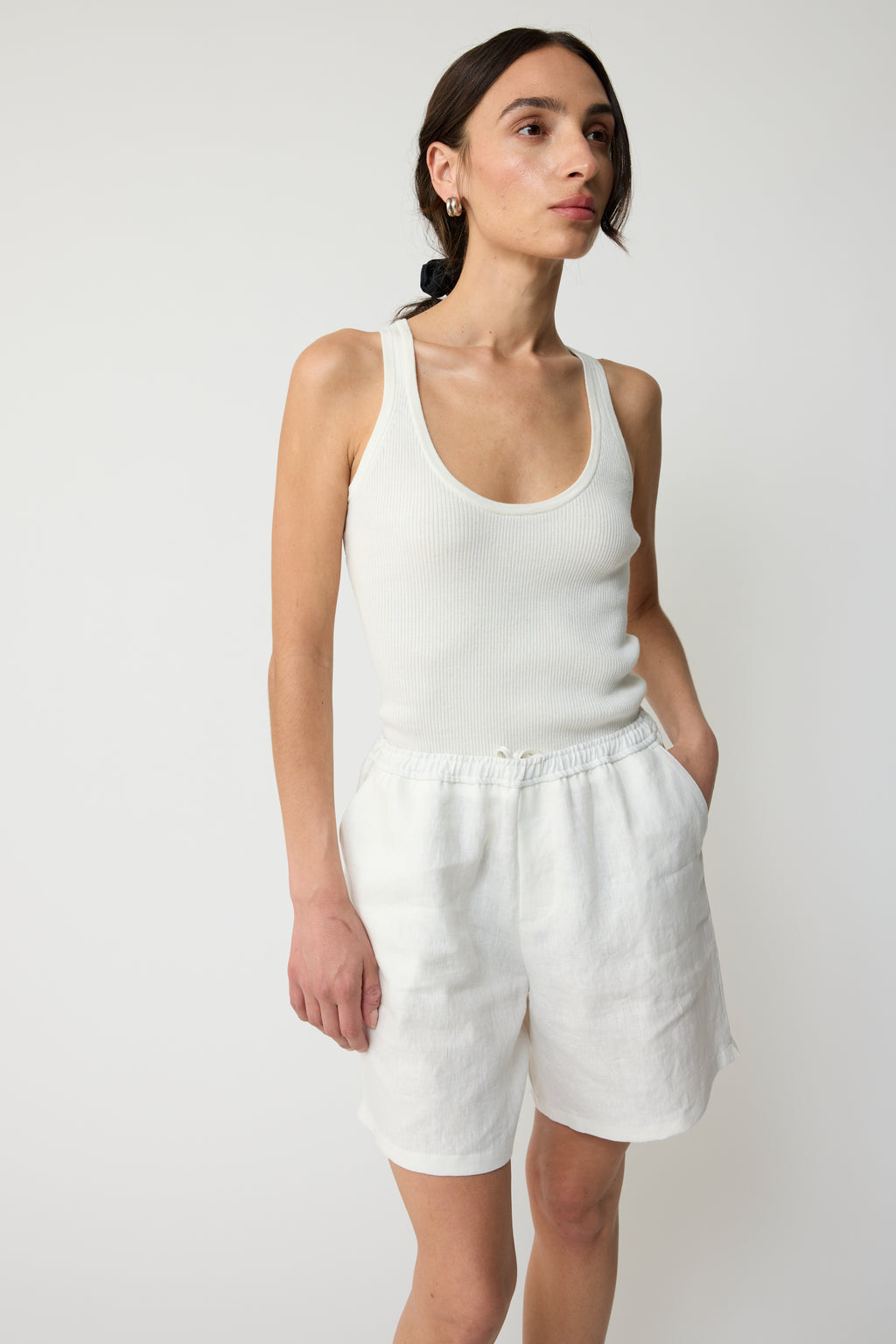 Linen Bermuda Shorts - Almina Concept 