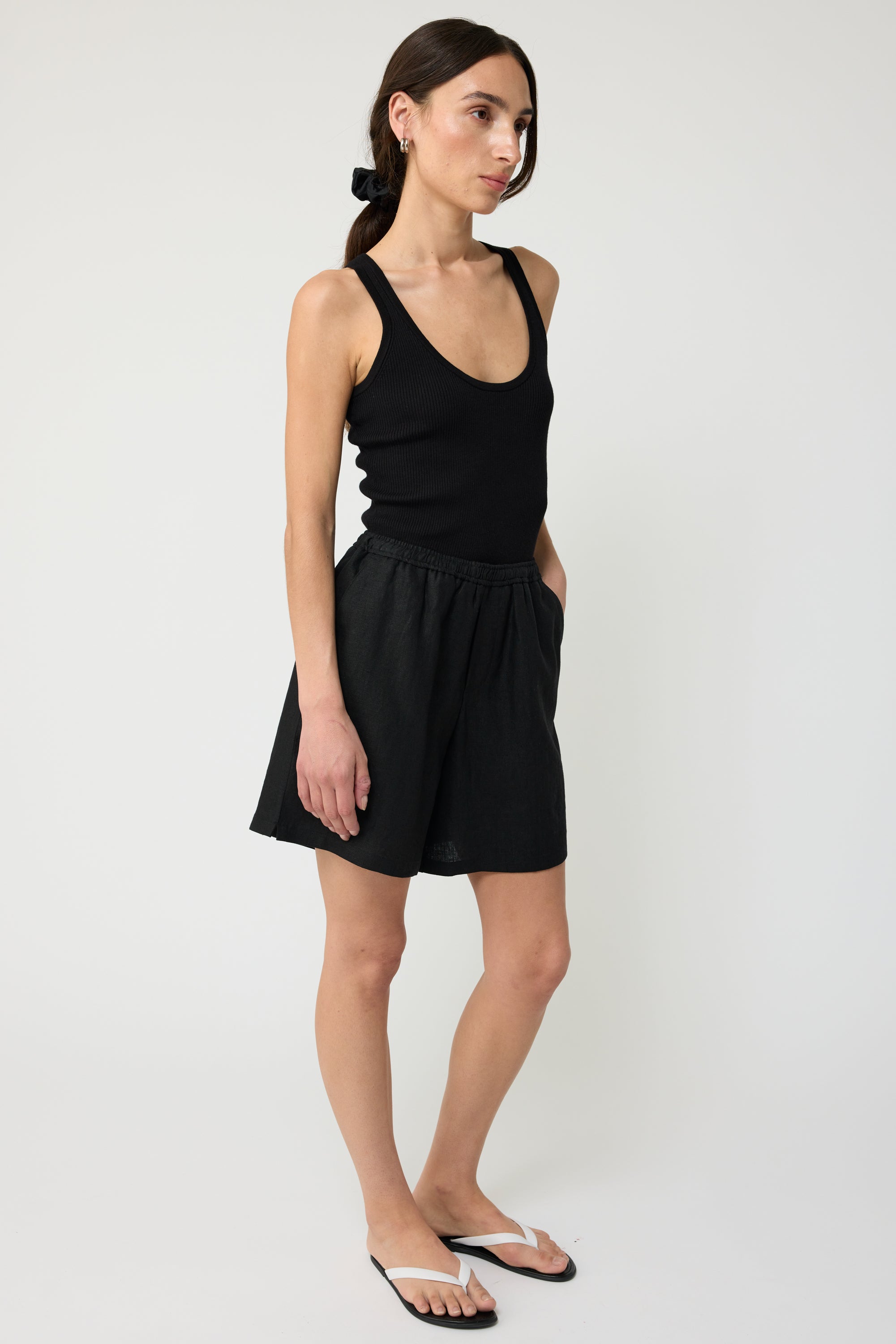 Linen Bermuda Shorts - Almina Concept 