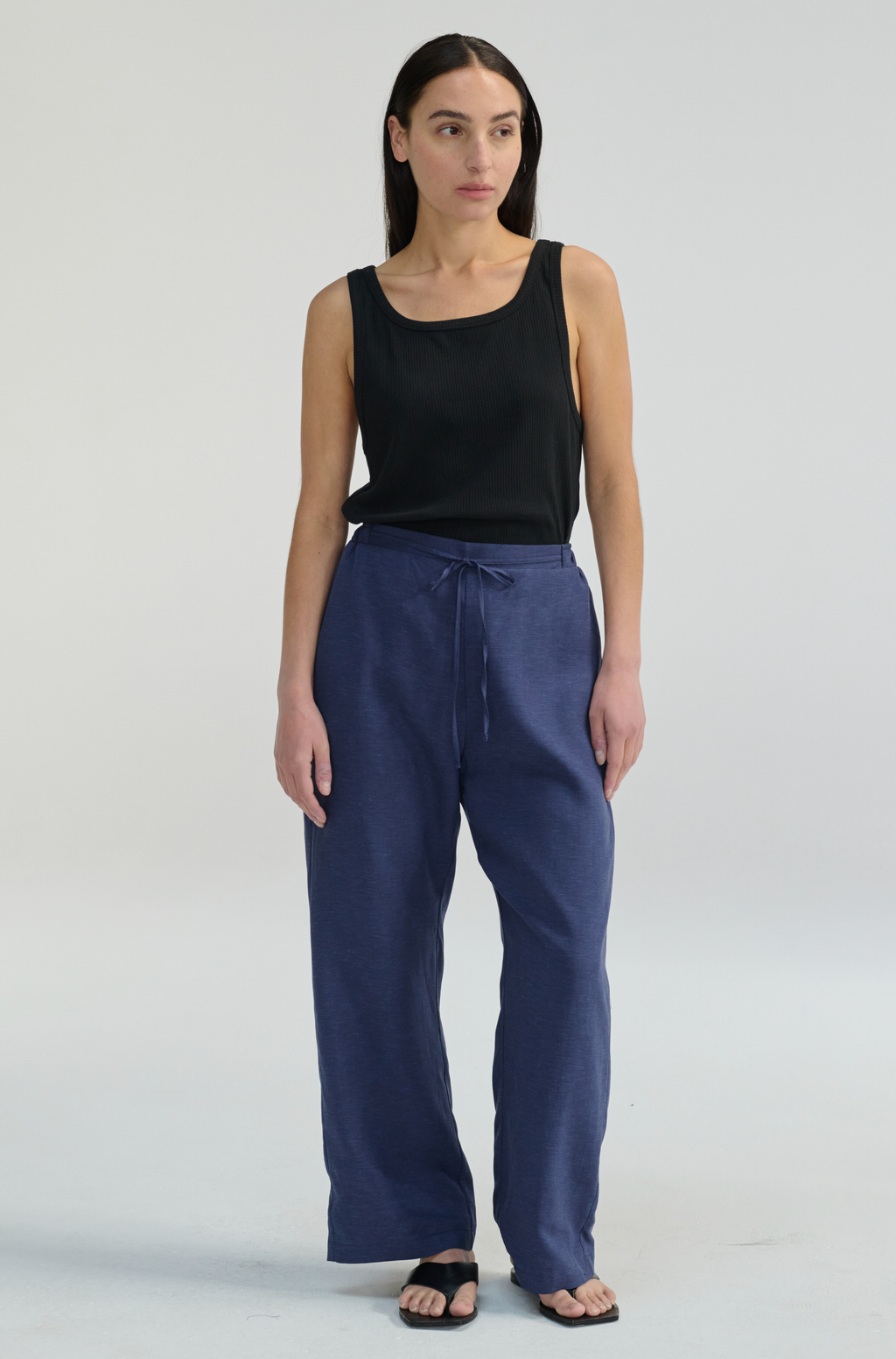 Front Tie Linen Pants - Almina Concept 