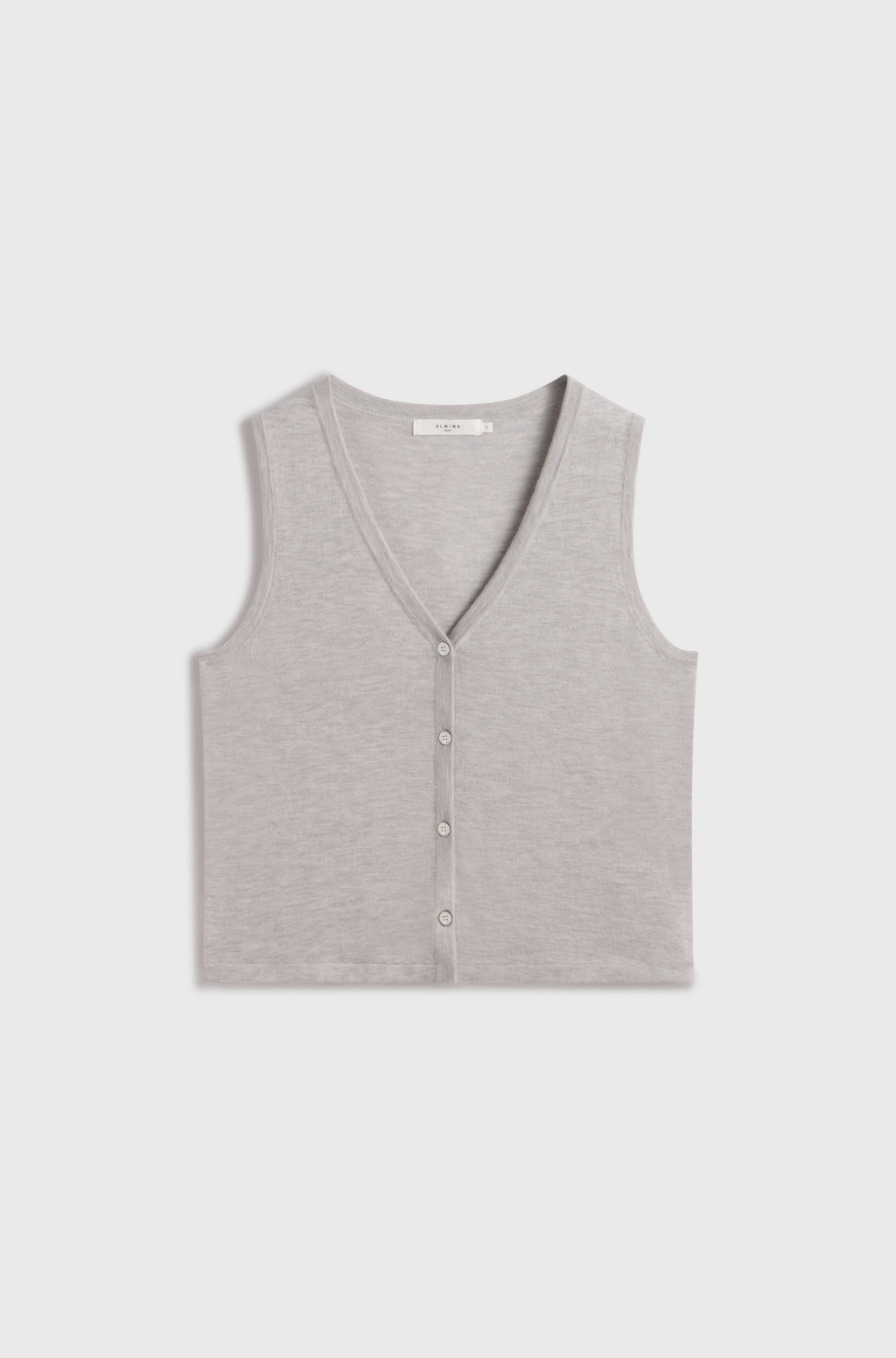 Knit Button Closure Vest - Almina Concept 
