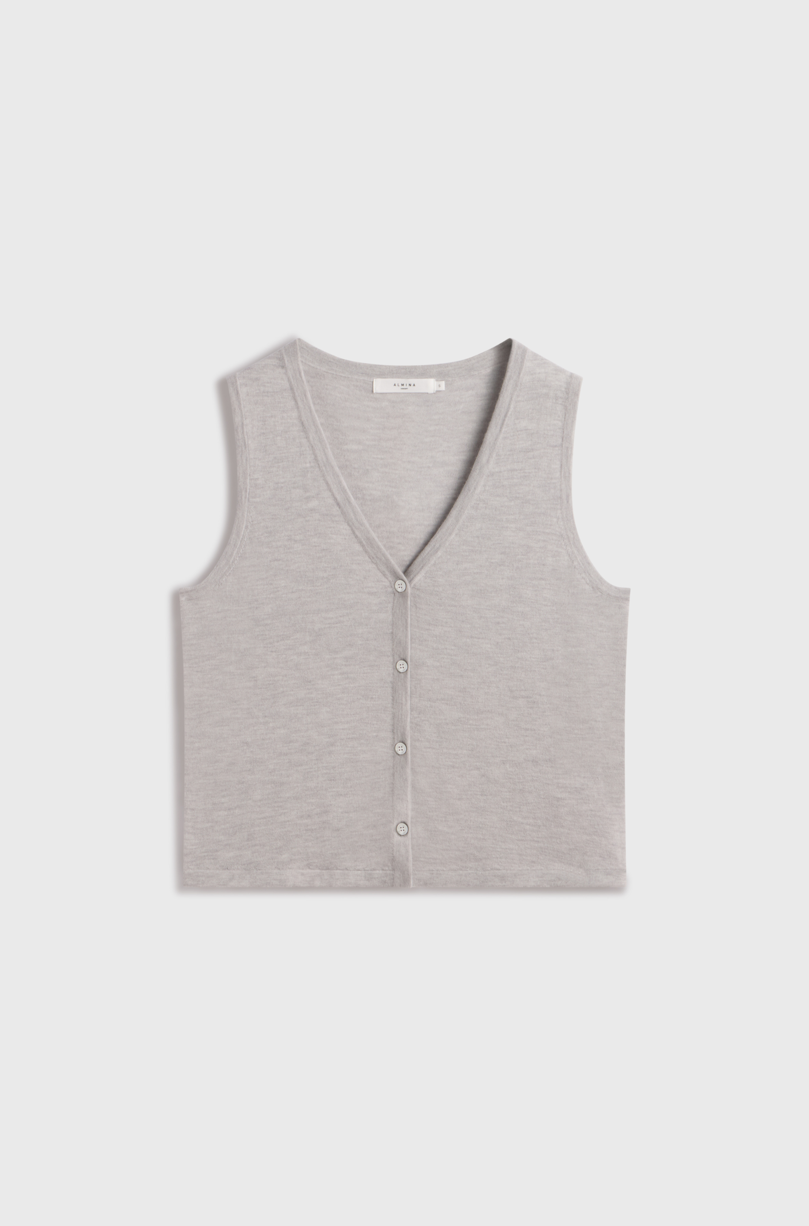 Knit Button Closure Vest - Almina Concept 