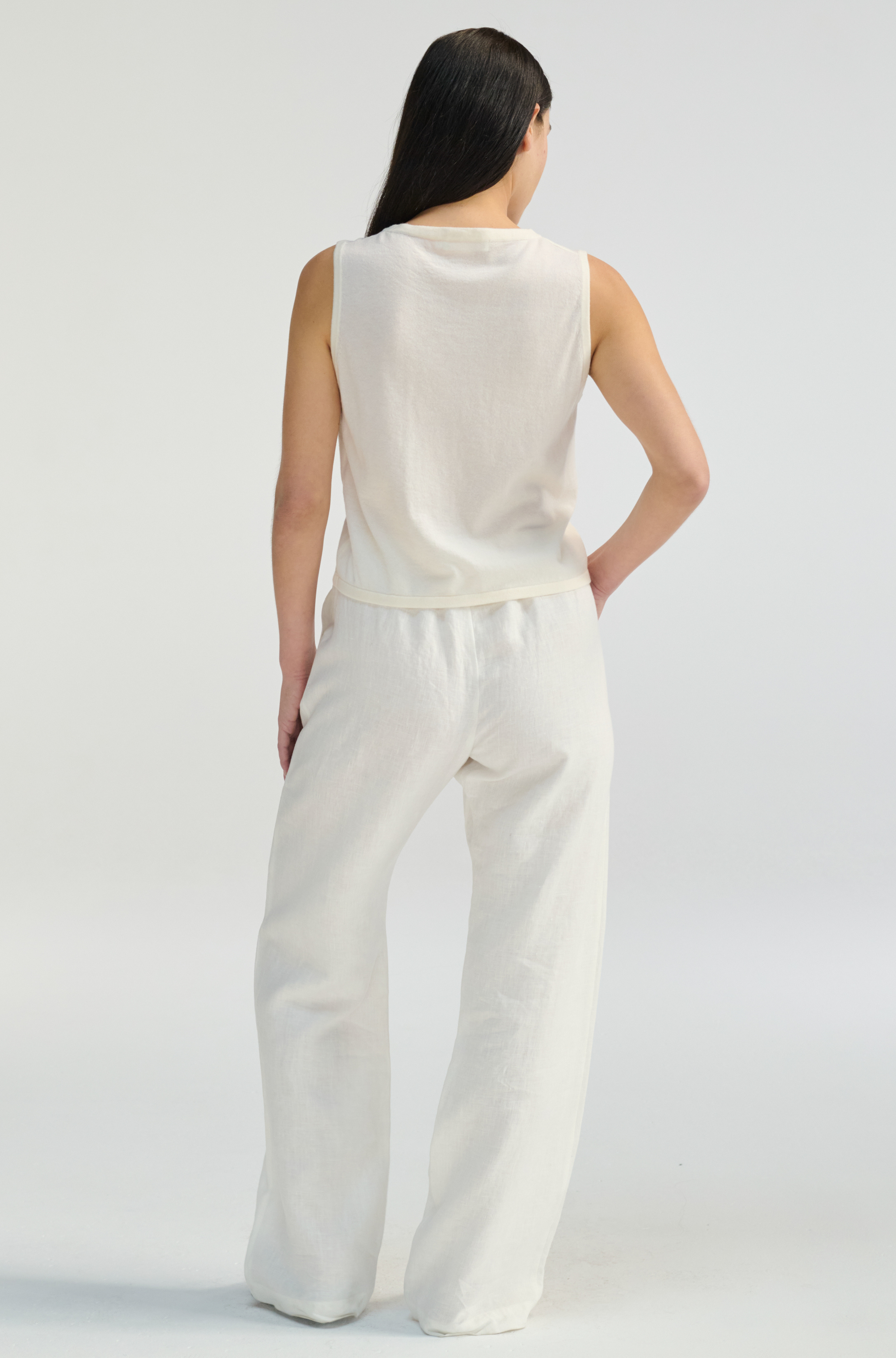 Knit Button Closure Vest - Almina Concept 