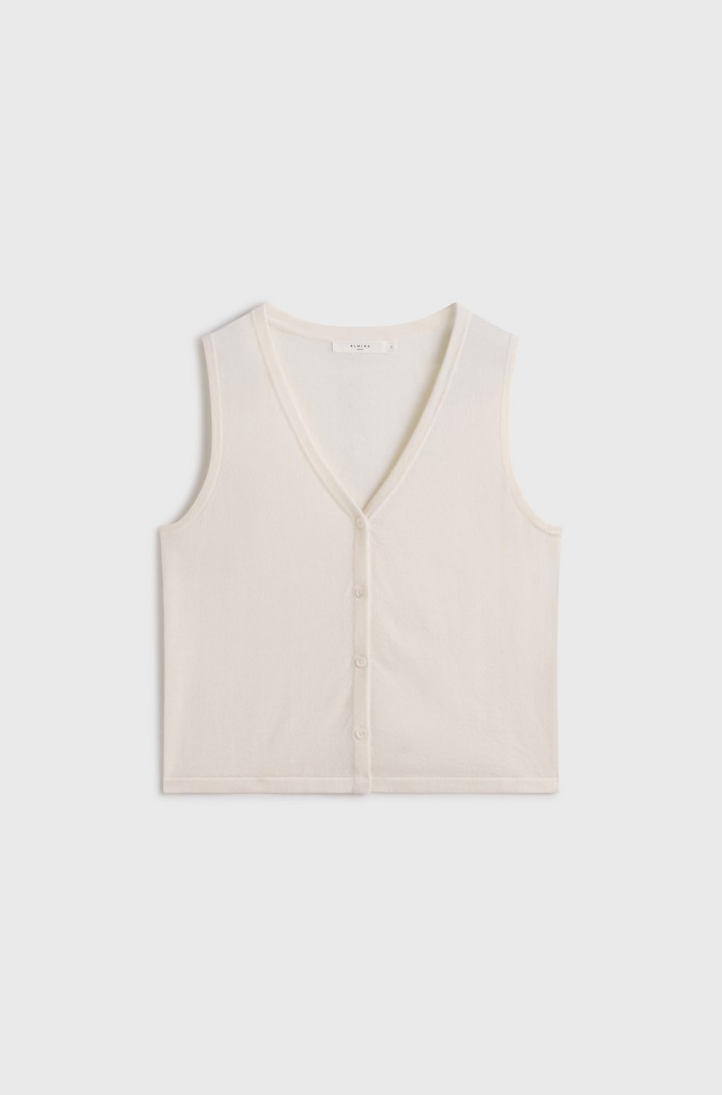 Knit Button Closure Vest - Almina Concept 