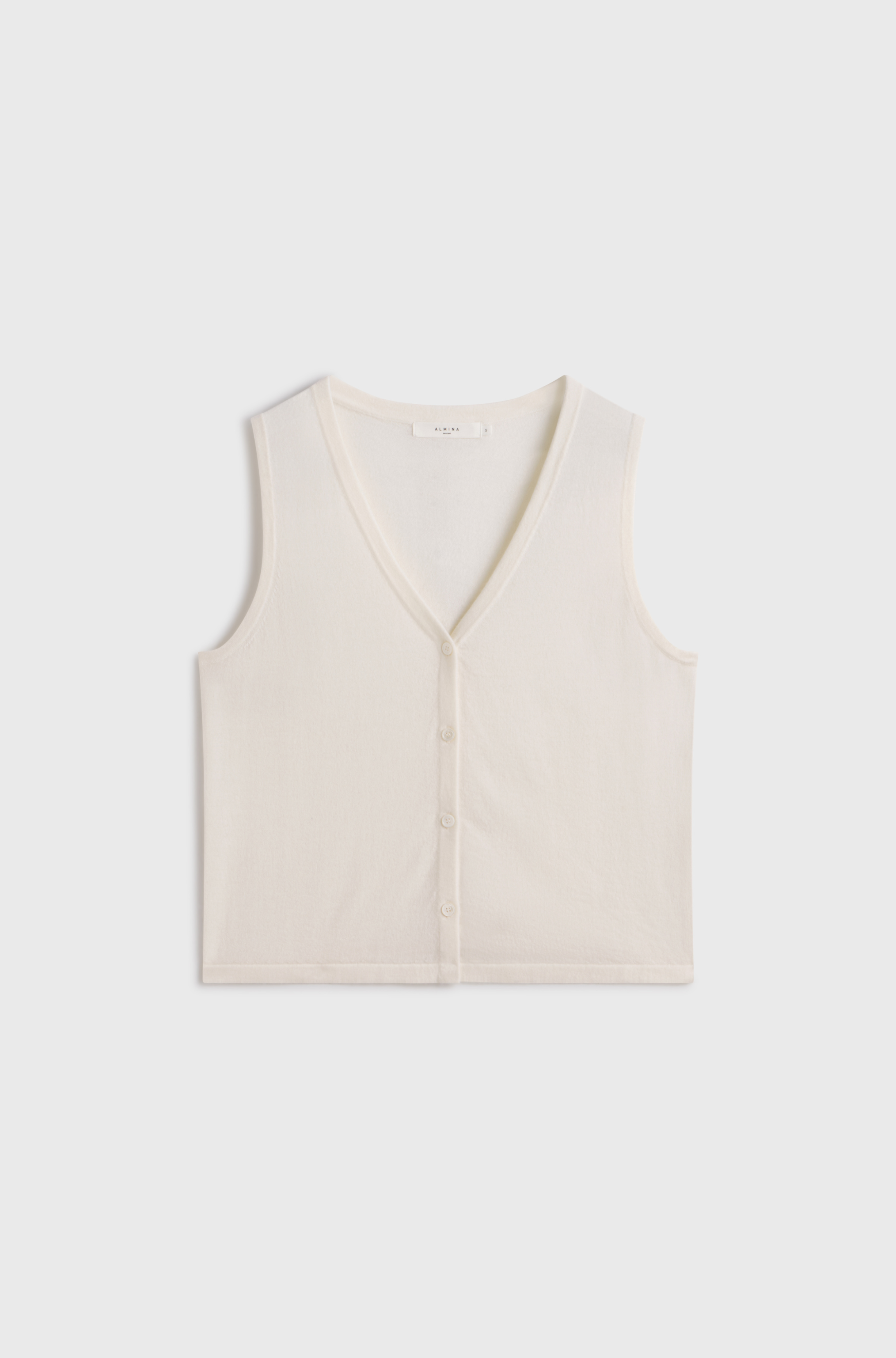 Knit Button Closure Vest - Almina Concept 