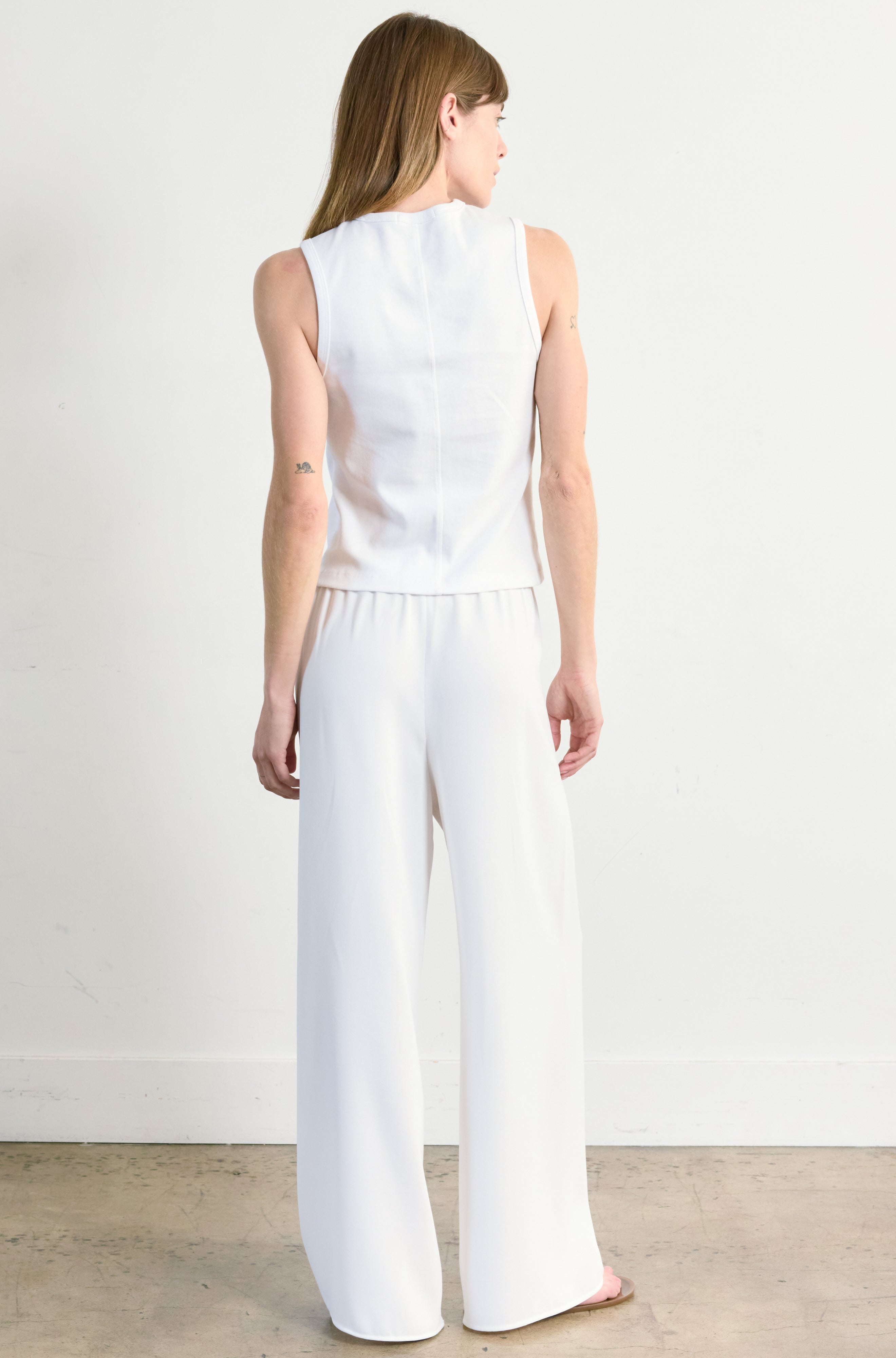 Wide Leg Pull On Pant - Almina Concept 
