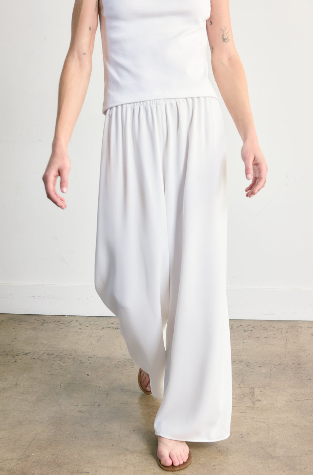 Wide Leg Pull On Pant - Almina Concept 