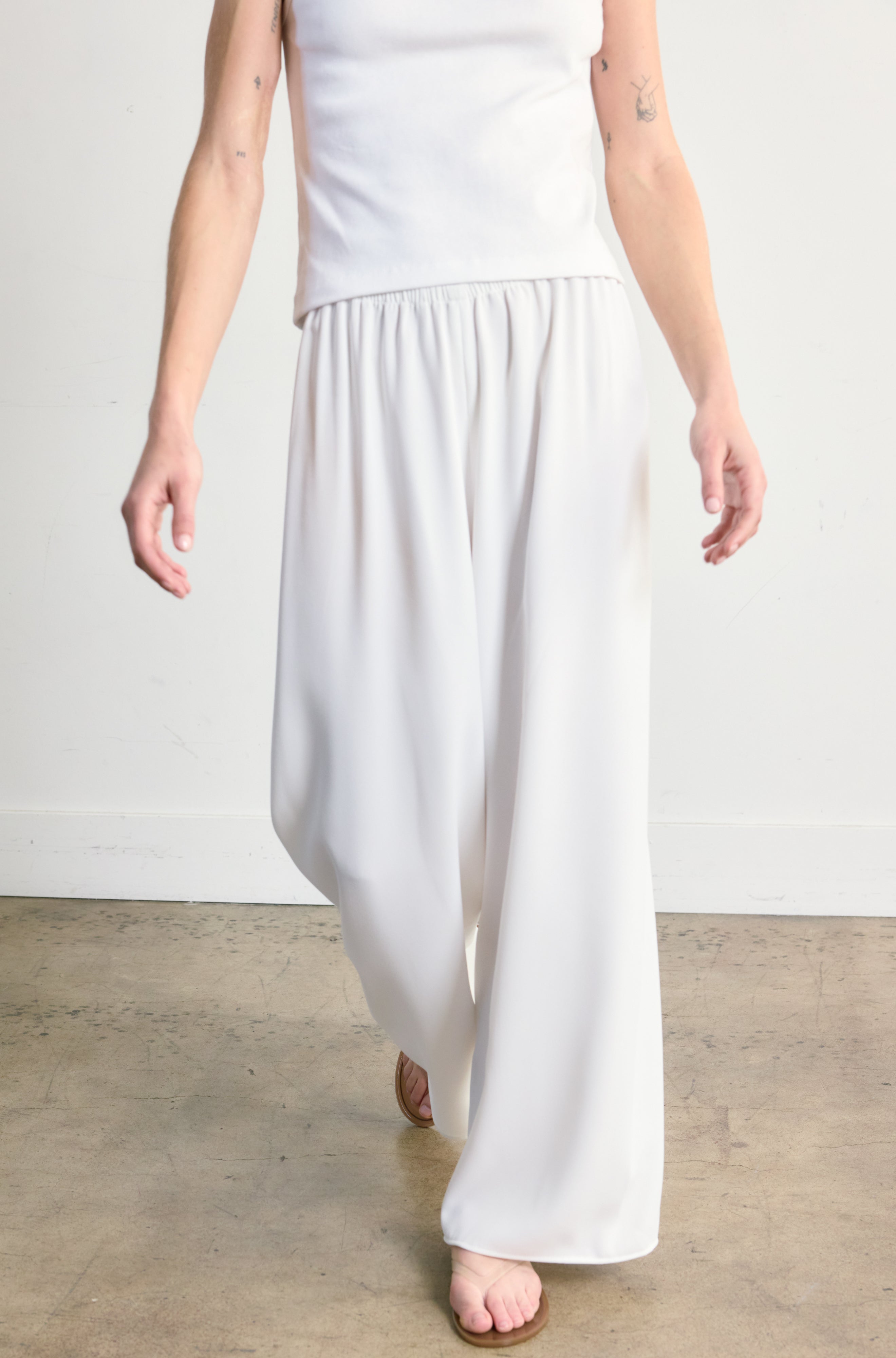 Wide Leg Pull On Pant - Almina Concept 