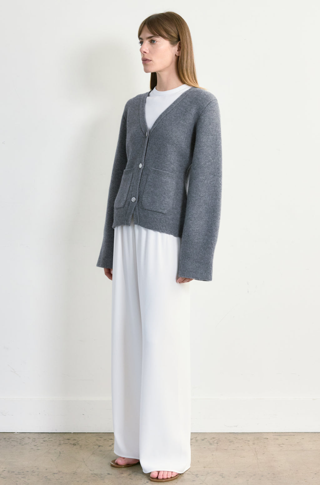 V Neck Cardigan - Almina Concept 