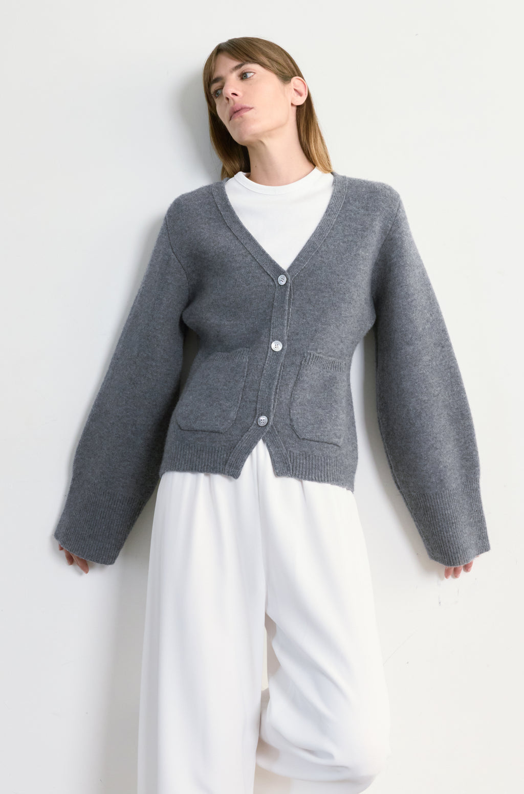 V Neck Cardigan - Almina Concept 