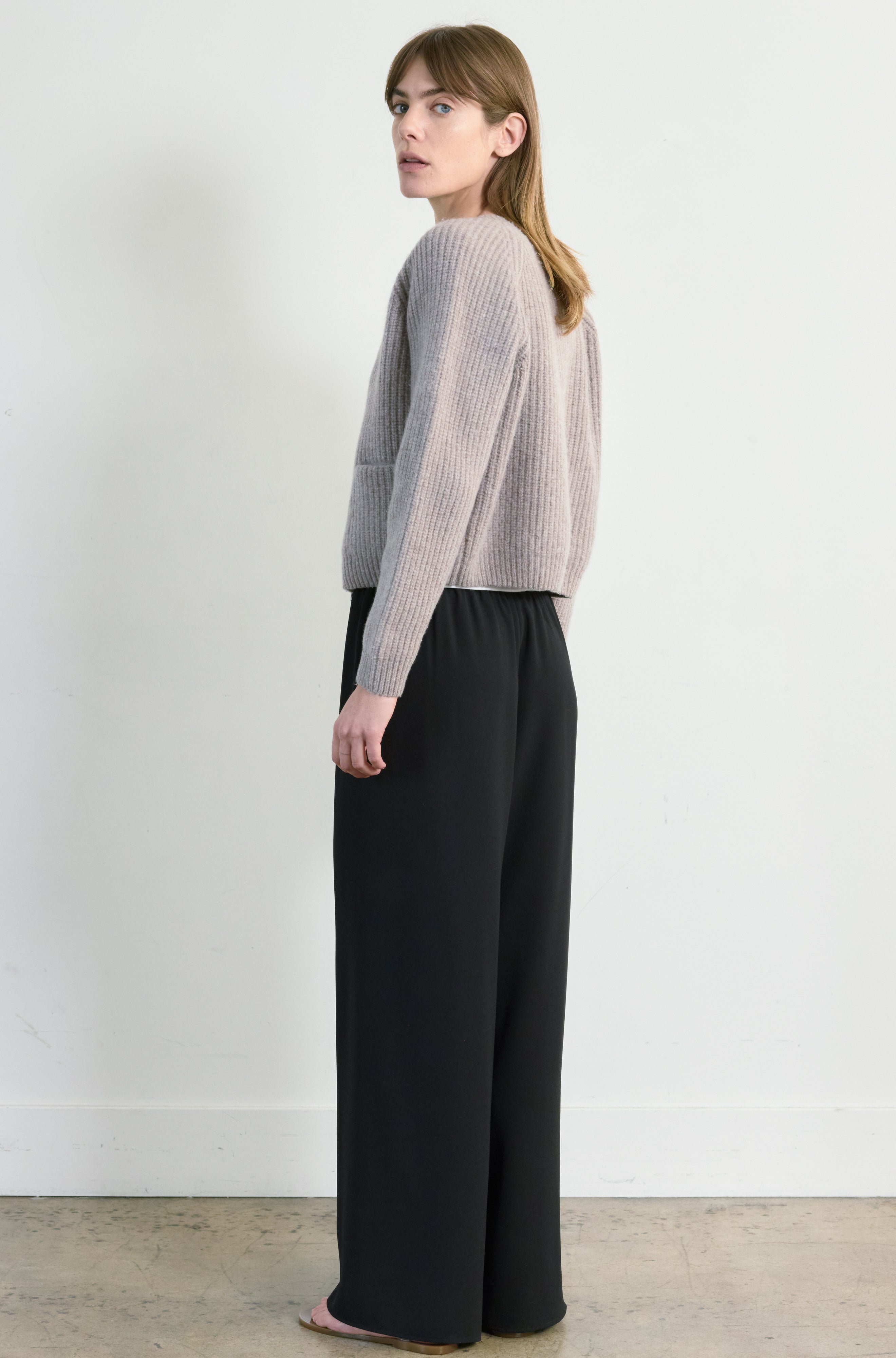 Knit Zip Up Cardigan - Almina Concept 