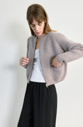 Knit Zip Up Cardigan - Almina Concept 