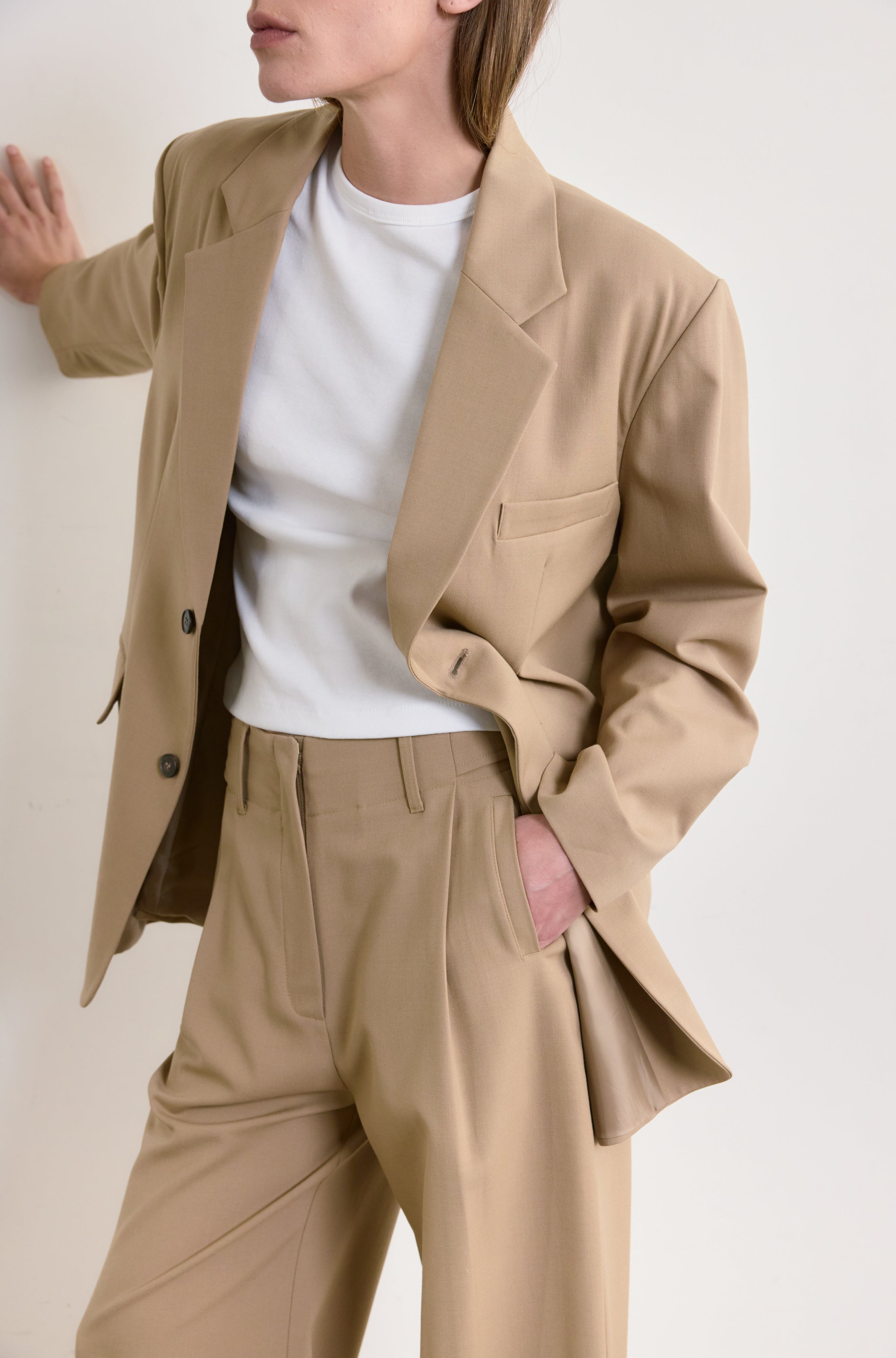 Oversized Double Button Blazer - Almina Concept 