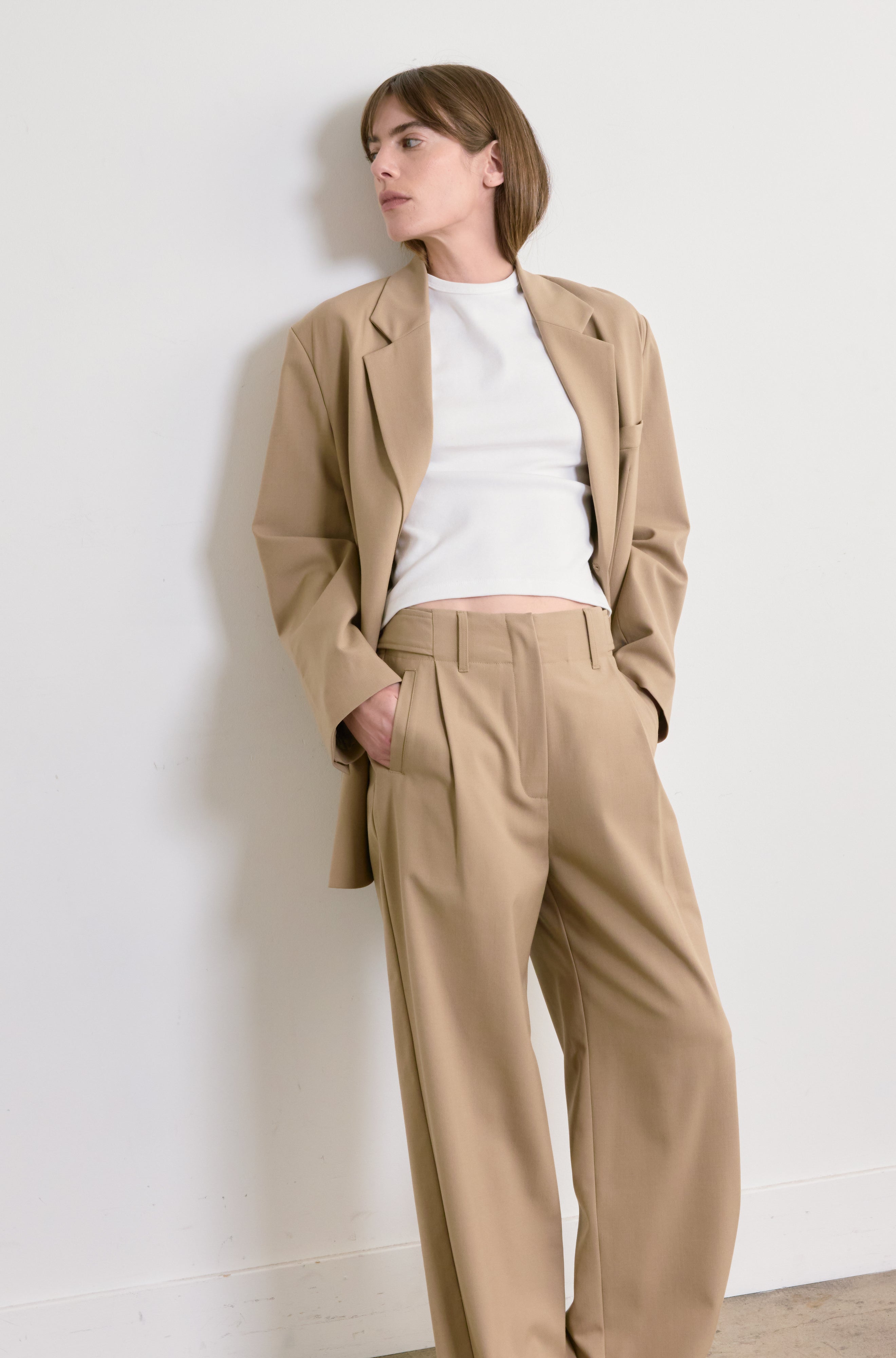 Oversized Double Button Blazer - Almina Concept 