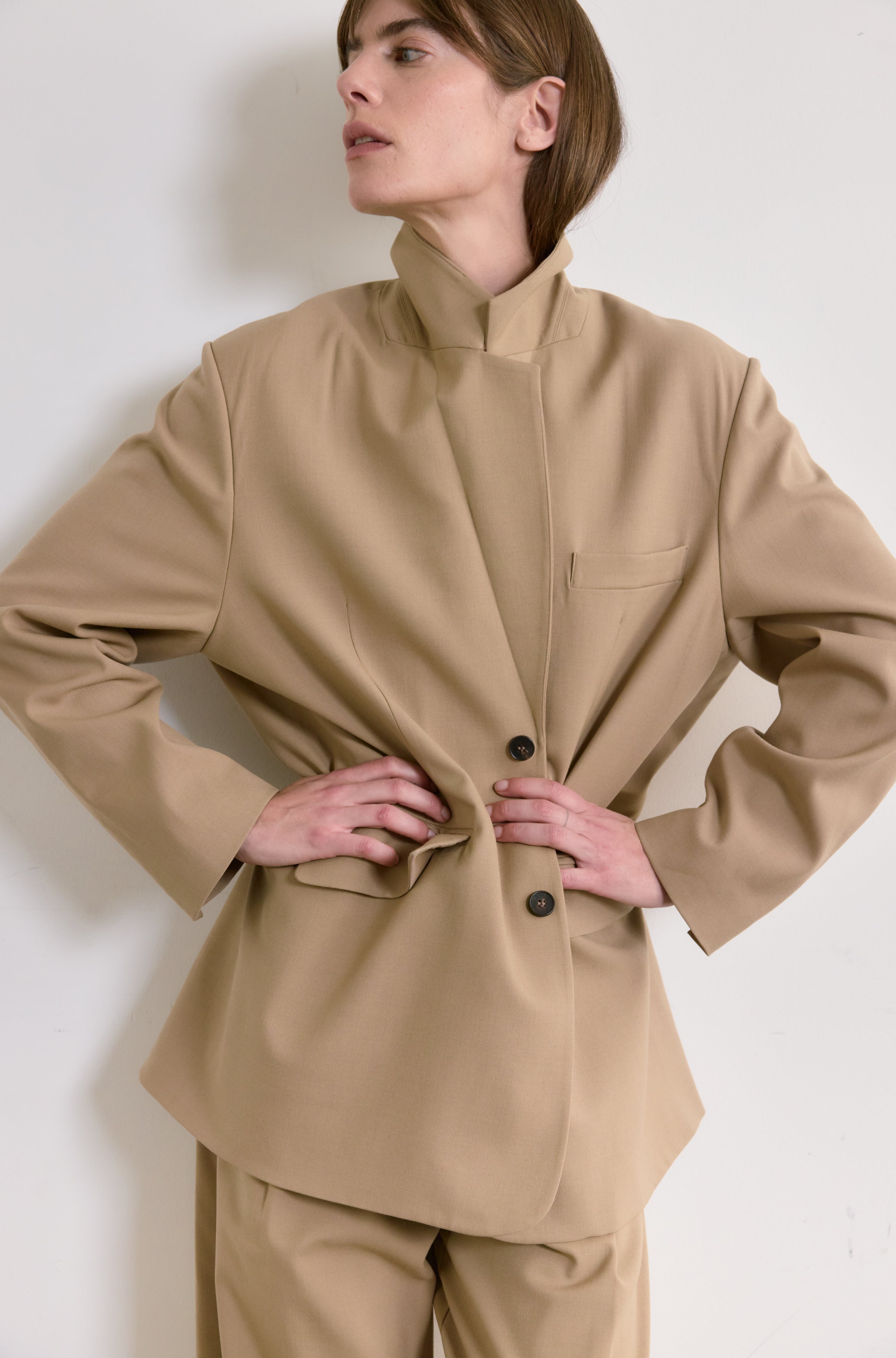 Oversized Double Button Blazer - Almina Concept 