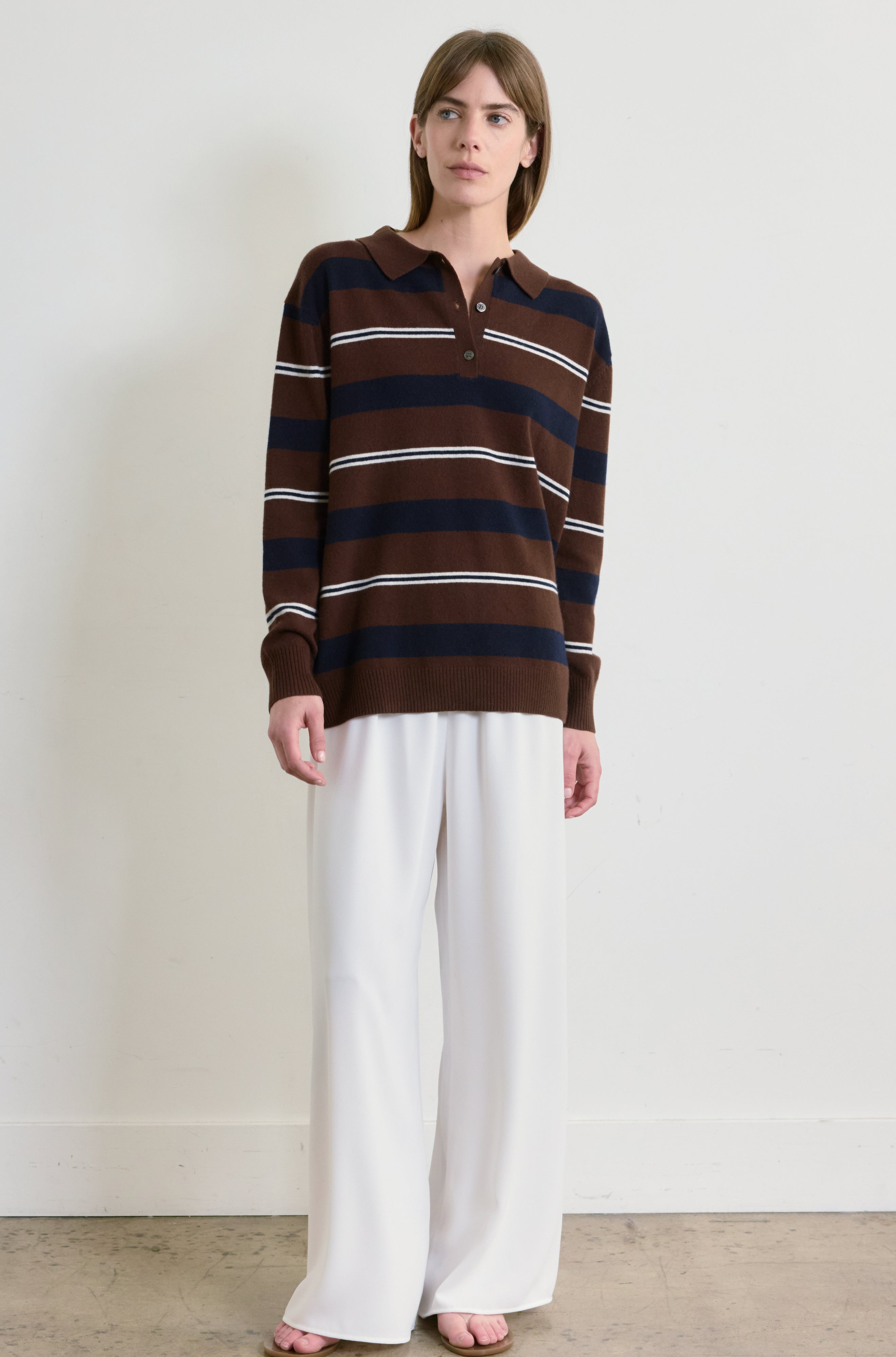 Lightweight Wool Polo - Almina Concept 